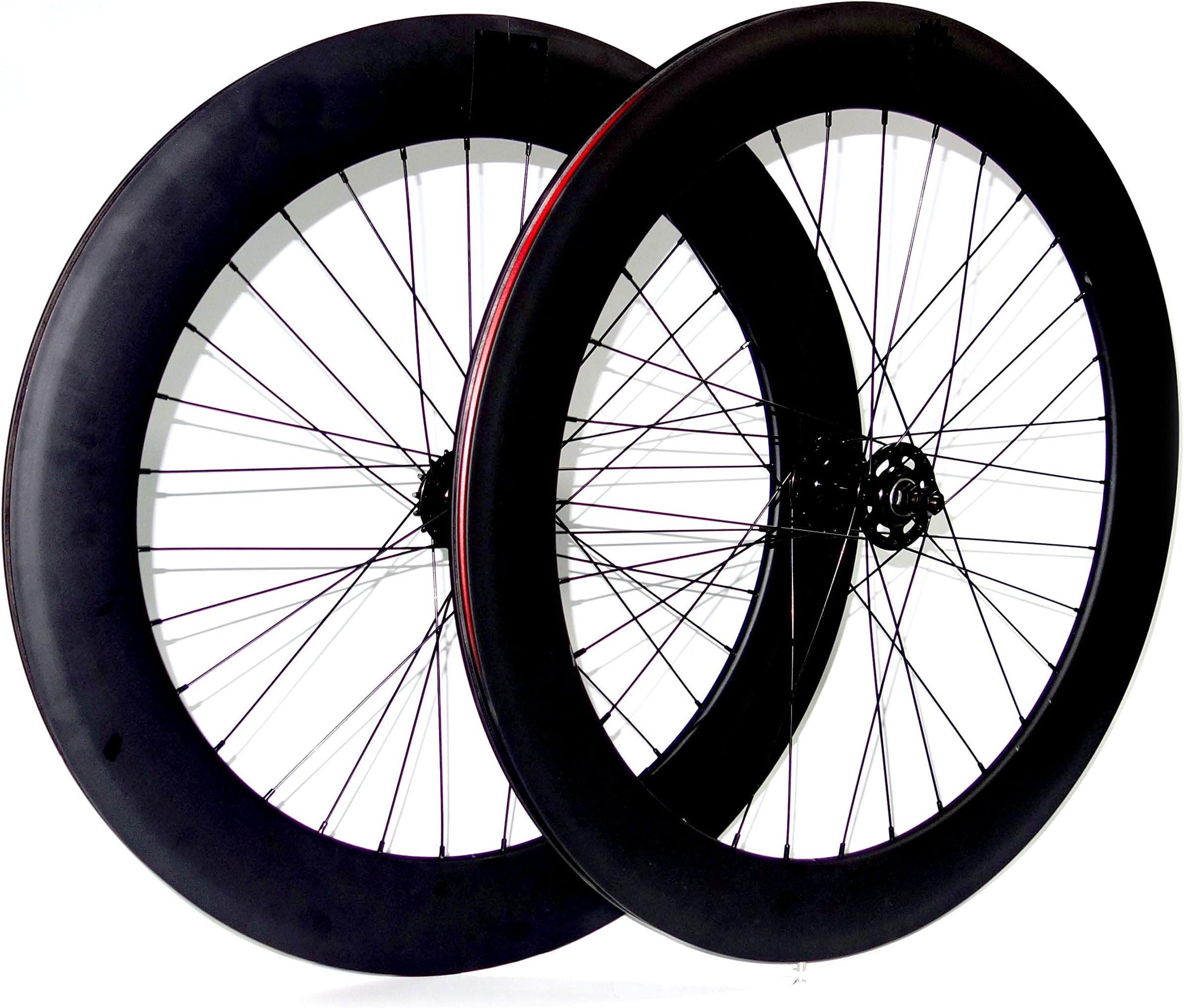 Mowheel Pair of Wheels Bikes Fixie or Single Speed Profile 70 mm Matt Black