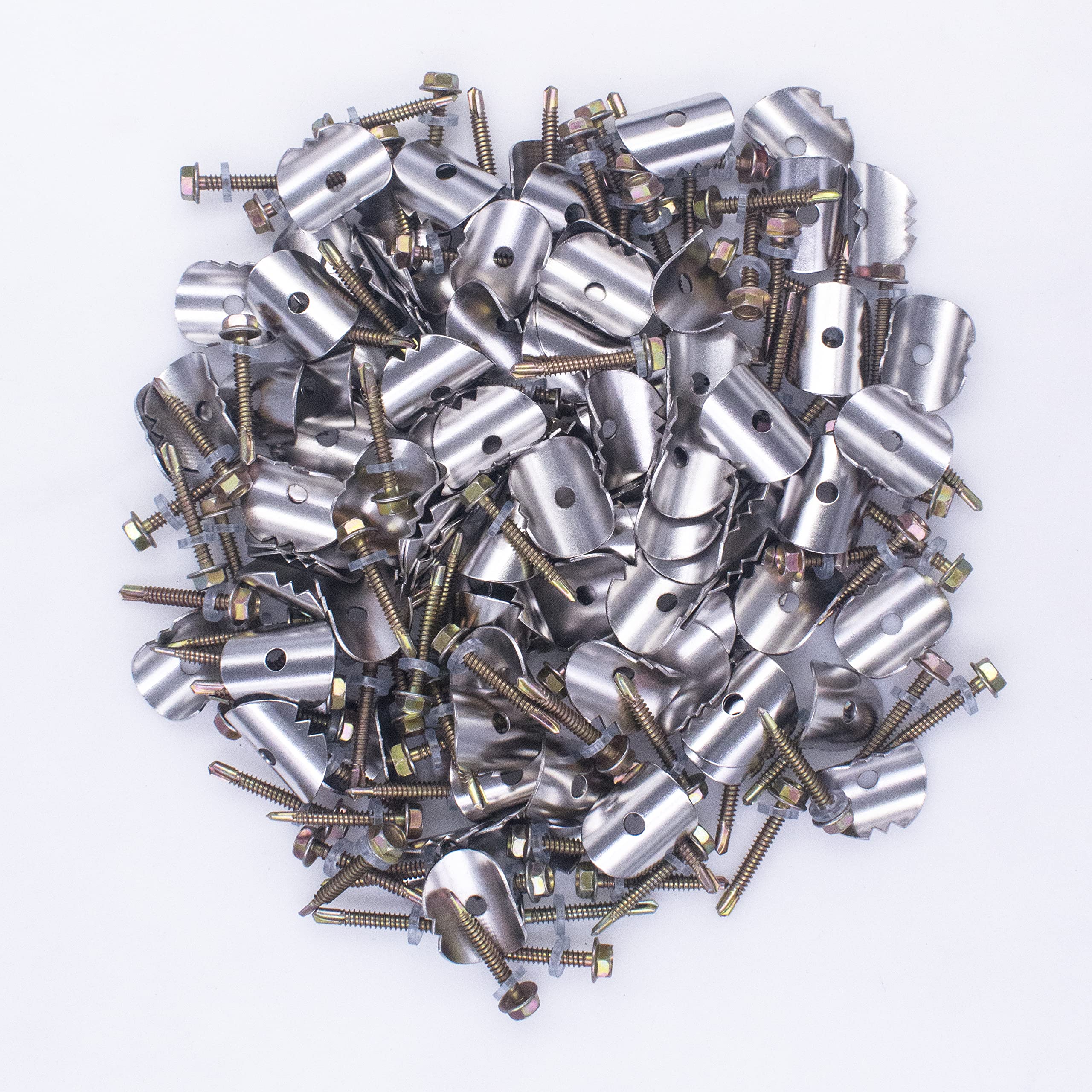 OMOTOOL Steel Cramps For Fixing Wire Mesh And Woven Fences (90 Piece