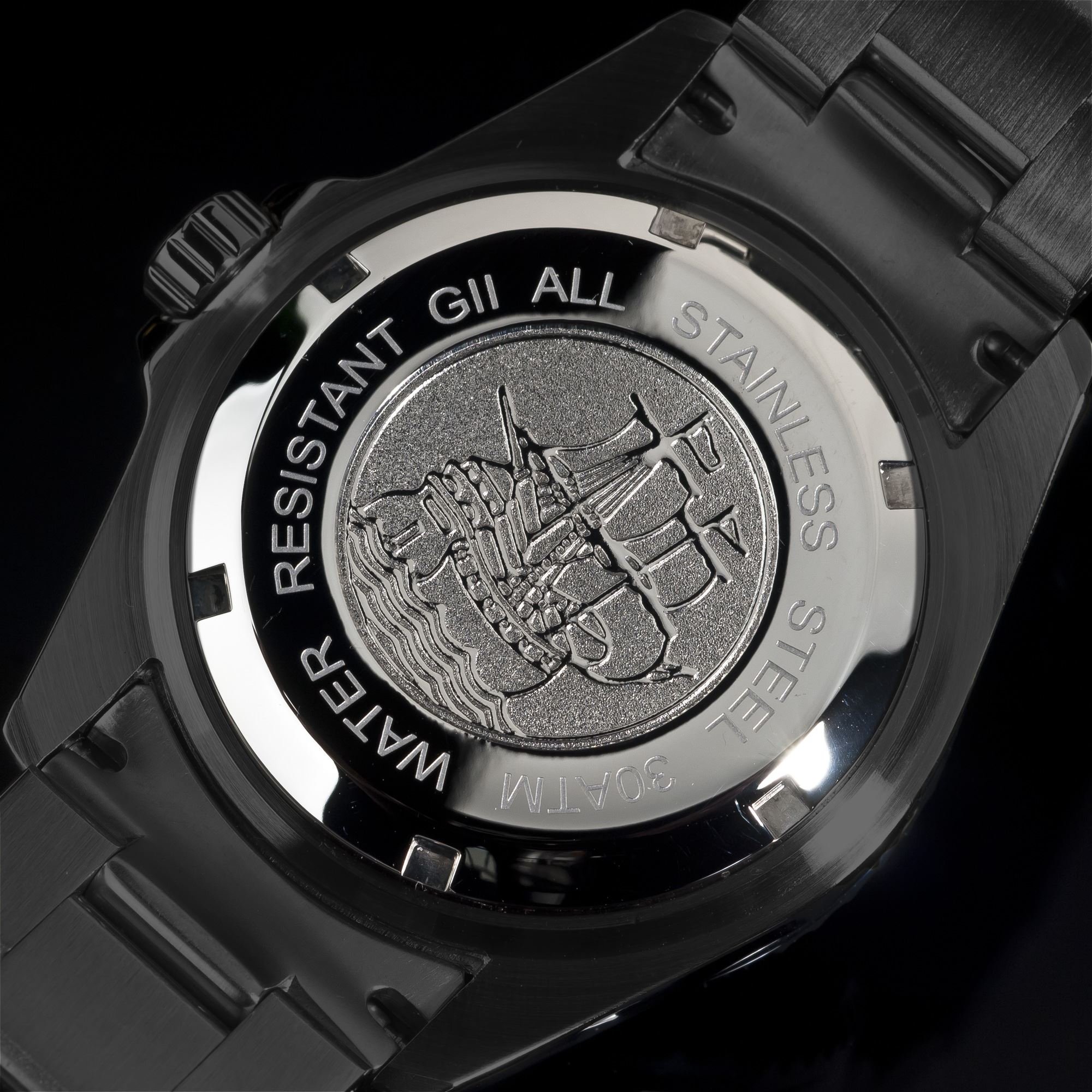 Gigandet Reloj de Hombre Automático Sea Ground Reloj de Buceo Analógico Correa de Acero Negro G2-010