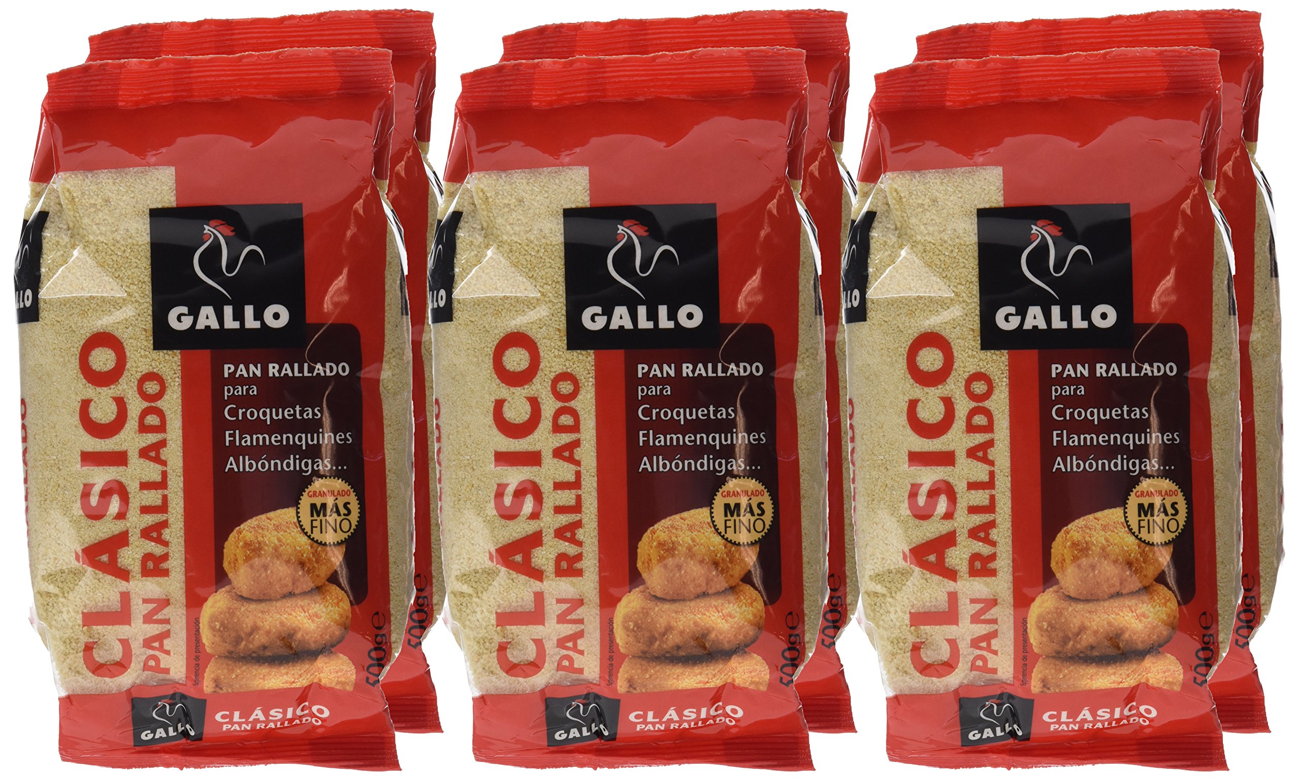 Pastas Gallo Pan Rallado 500 g Pack de 6