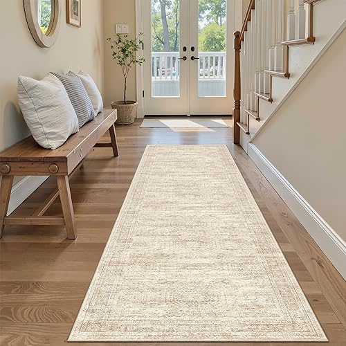 Miniatura 67 de Alfombra lavable de 8 x 10 pies, alfombra grande y suave para sala de estar, alfombra vintage beige, alfombra de 8 x 10 pies, para dormitorio,