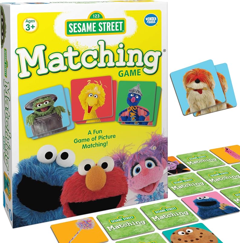 Wonder Forge Sesame Street Matching Game Fun & Fast Memory Game for Kids Ages 3-5 | Features Beloved Characters | Ideal for Solo or Family Play