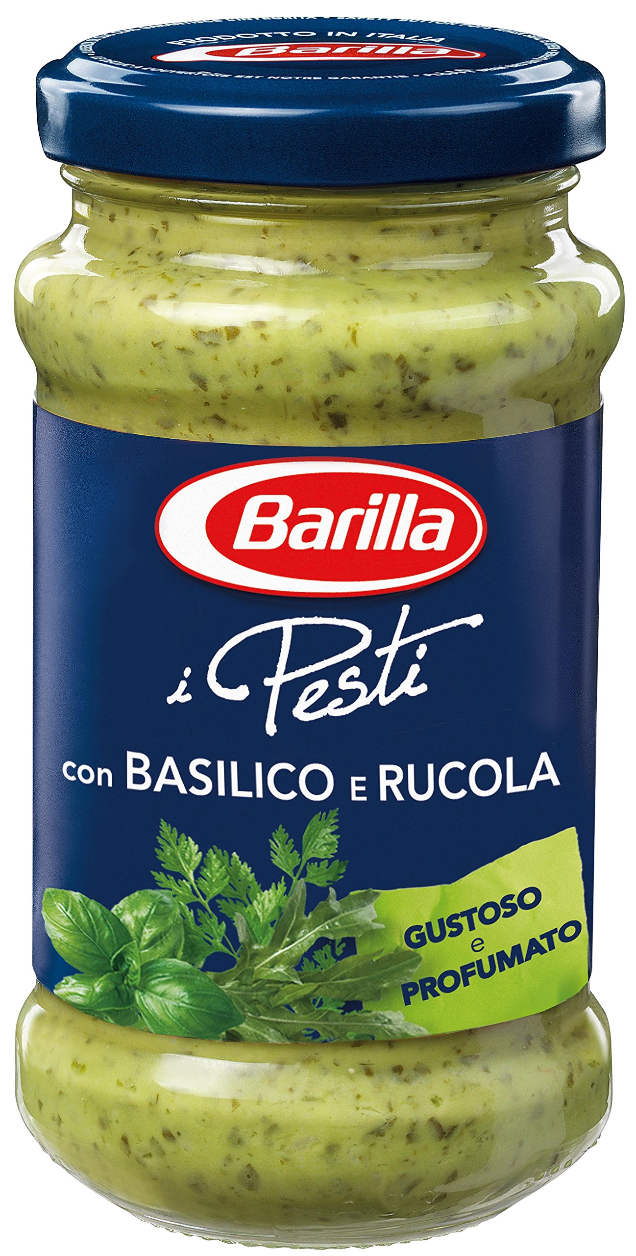 Barilla - Pesto, con albahaca y rucola, sin gluten (4 piezas)