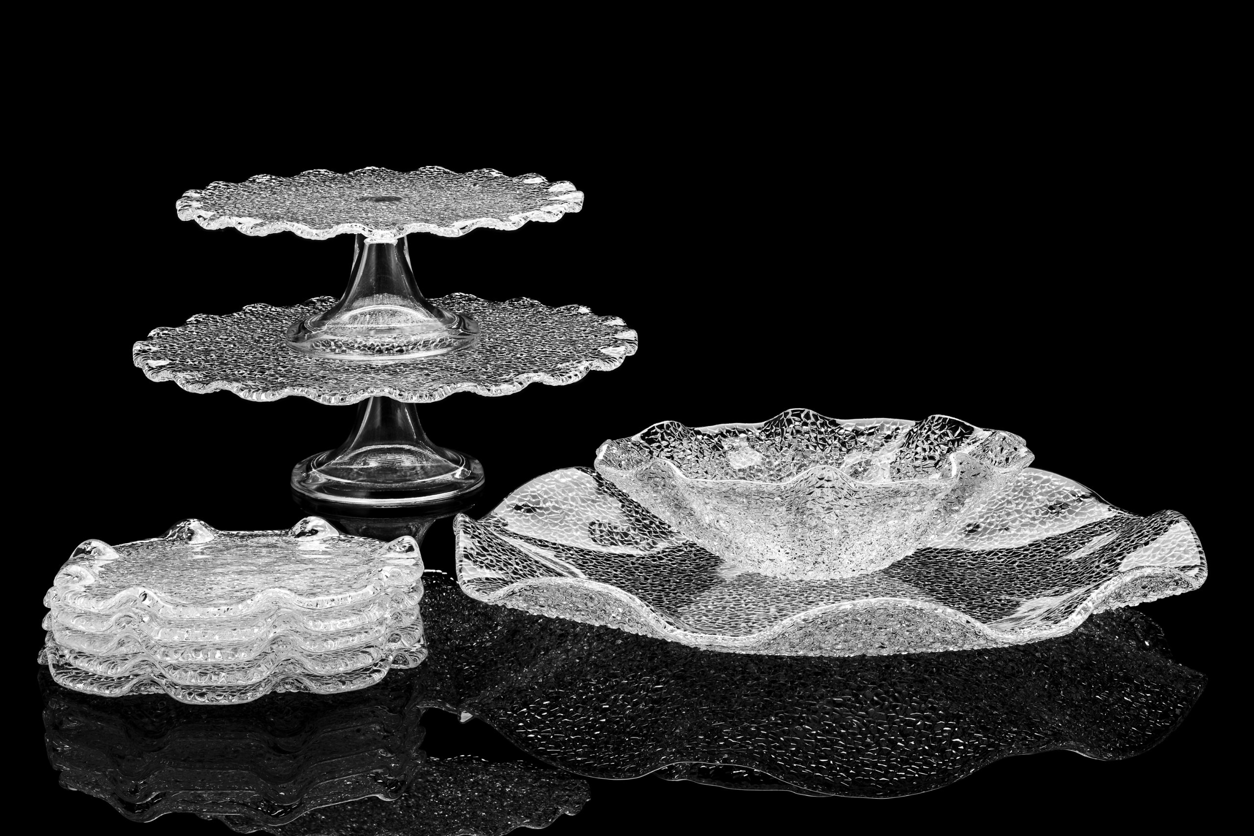 IVV Glassware - Soporte para tartas, vidrio, transparente, 33 cm