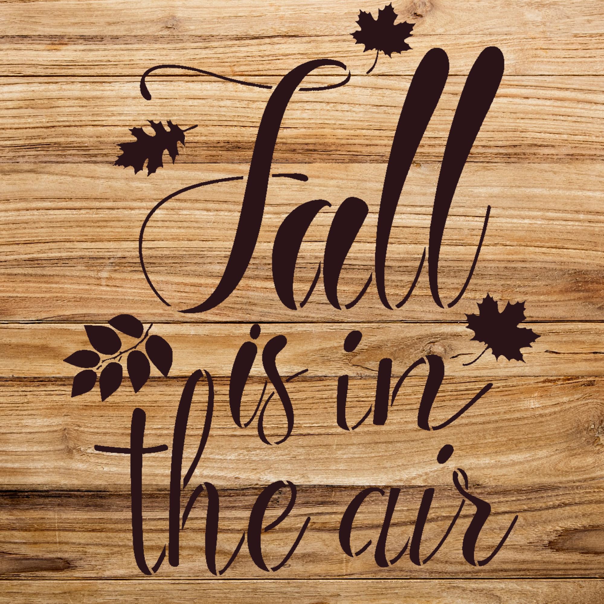 Fall Stencil Pattern for Wood Projects, Reusable Script Letters Template for Painting, Ideal for Seasonal Decor and Crafting - Size A4 (8.8