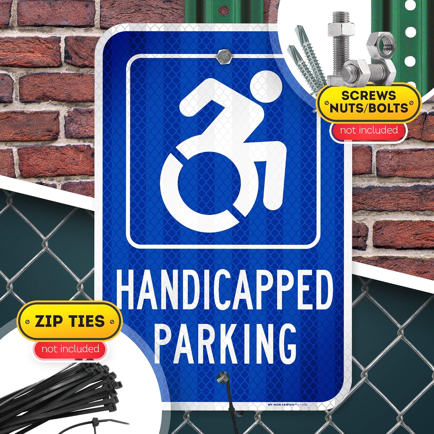 Van Accessible Handicap Parking Sign, 12" x 18", Reflective 0.63 Aluminum, Fade Resistance, Indoor/Outdoor Use, USA MADE By My Sign Center