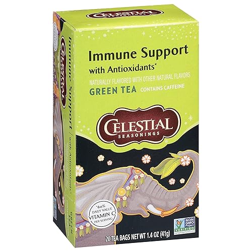 Vista 4 de Celestial Seasonings Té verde antioxidante, contiene cafeína, 20 bolsas de té (paquete de 6)