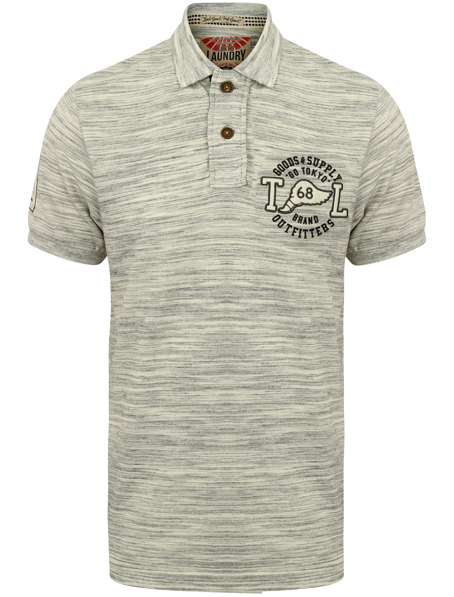 Tokyo Laundry Light Grey Marl Greychon Polo Shirt In Light Grey S