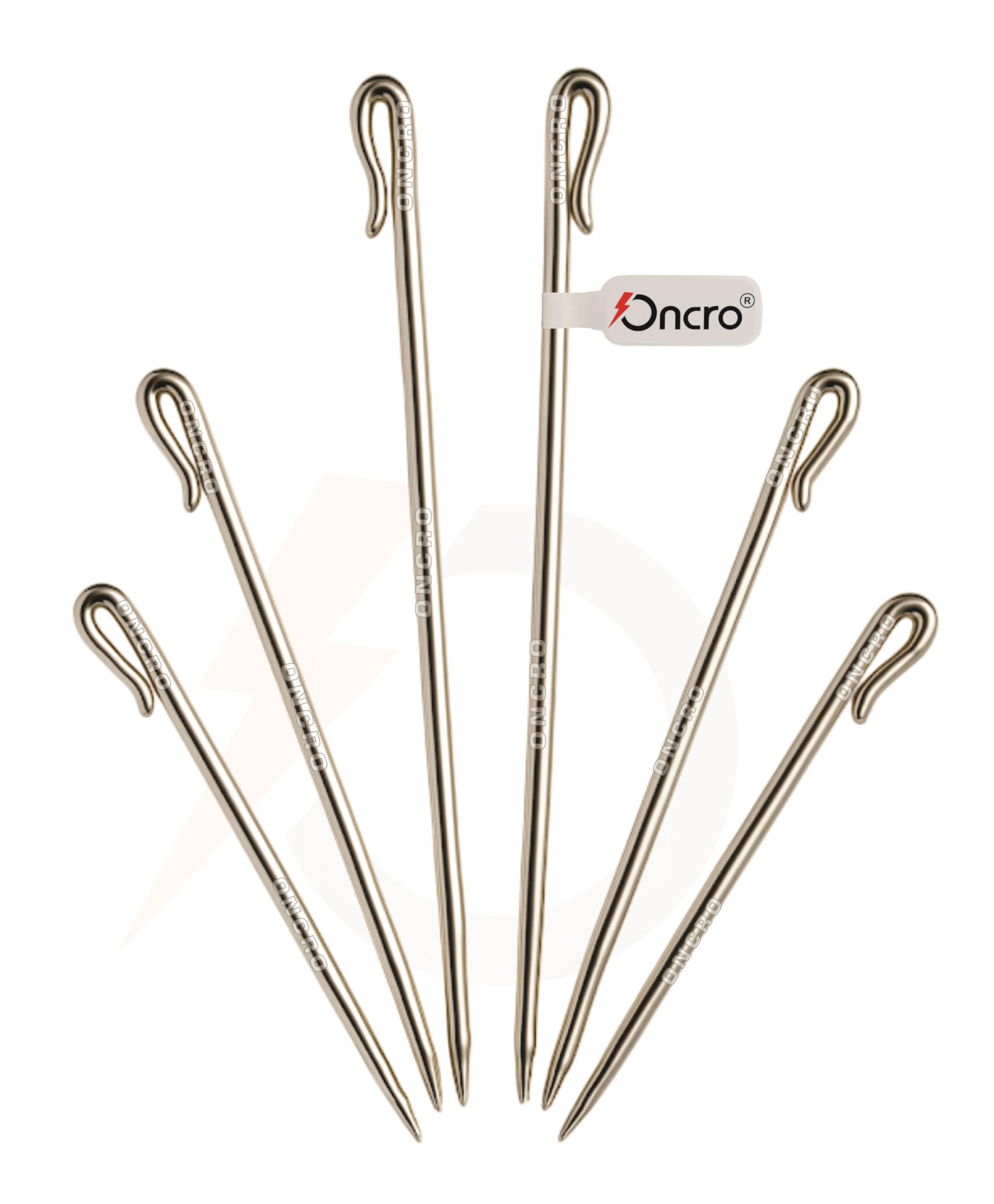 6pc Combo pocket size, Large & Medium Silver color steel alloy Sikh baaj baaz salai Hair Pin Needle stick silai for Religious Sardar ji Dastar Parna Turban Pagri Pag Patka 5ks for Men Boy Girls-image-11