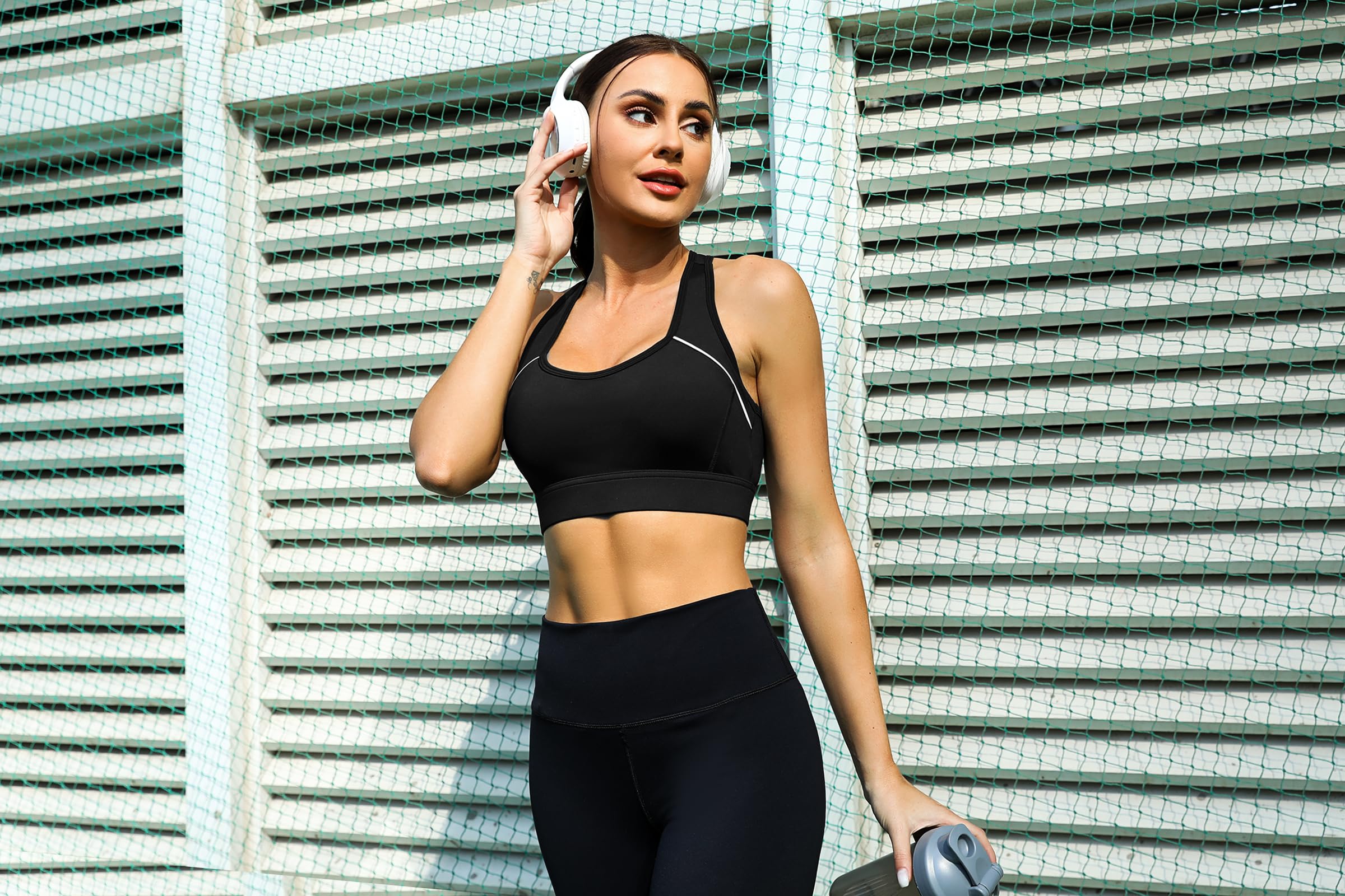 Irdcomps Reggiseno Sportivo Donna Senza Ferretto Reggiseno Push up Antiurto ad Alta Elasticità Adatto per Palestra Corsa Yoga