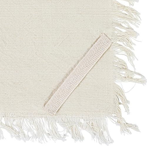 Miniatura 9 de Creative Co-Op Juego de 2 paños de cocina con diseño de rayas de algodón tejido grande y negro