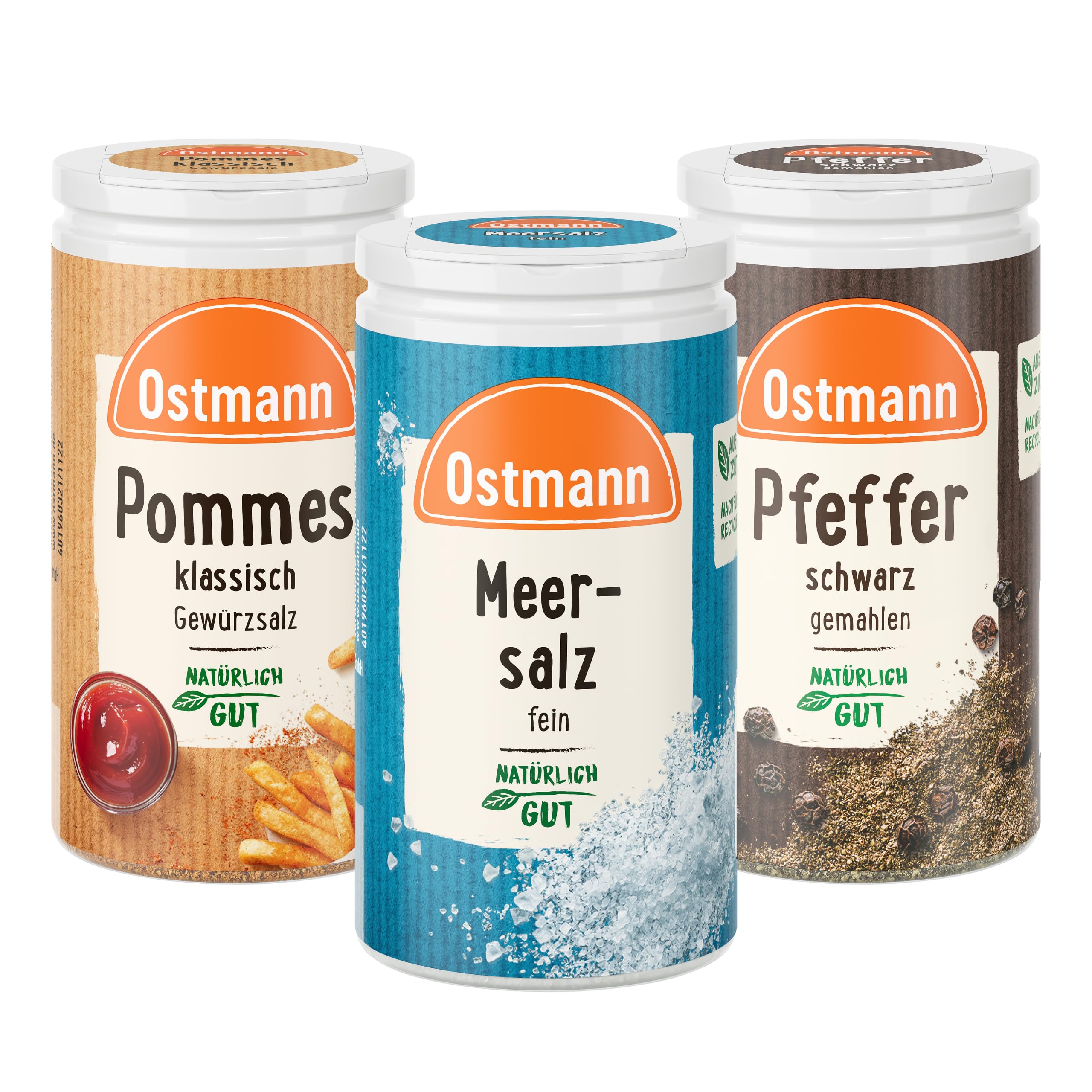 Ostmann Gewürze - gefülltes Gewürzregal mit 21 Gewürzdosen | Set aus Gewürze, Kräuter, Gewürzmischungen | zum Aufhängen | für die Schranktür | Menge: 1 Stück