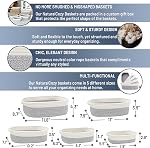 NaturalCozy 5-Piece Rectangle Storage Basket Set - Cotton Rope Woven Baskets for Organizing! Small Basket for Montessori, Baby Nursery, Dog Toy Baskets, Cat Toy Box, Bathroom Organization Bin