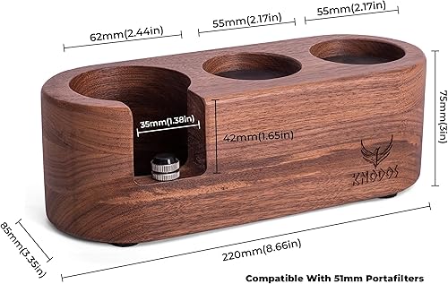Miniatura 6 de Estación de amortiguación de espresso KNODOS compatible con accesorios de máquina de espresso de 2.008in para barra de café, soporte de manipulación