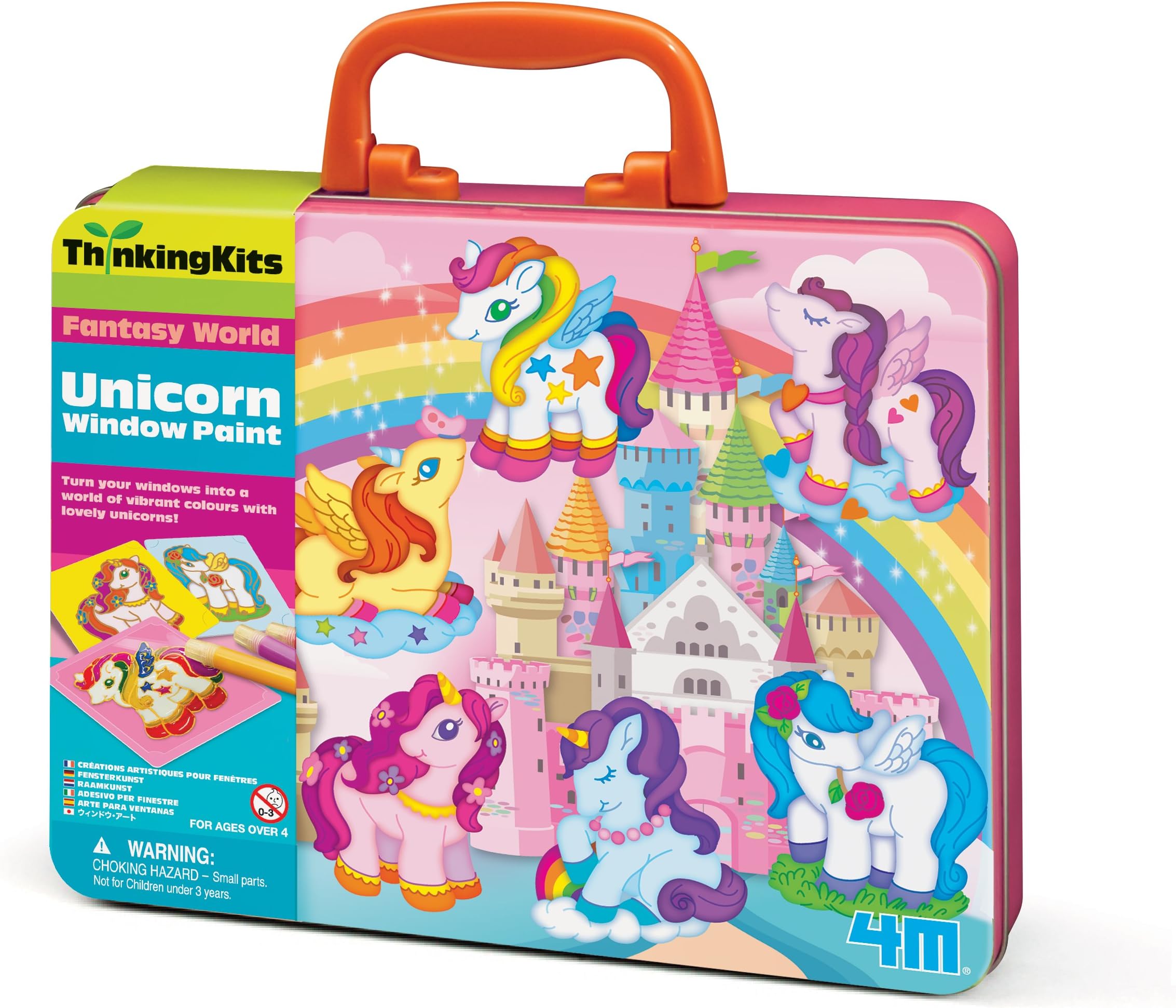 4M 404735 Thinking Kits Unicorn Window Paints, 1 Count (Pack of 1)