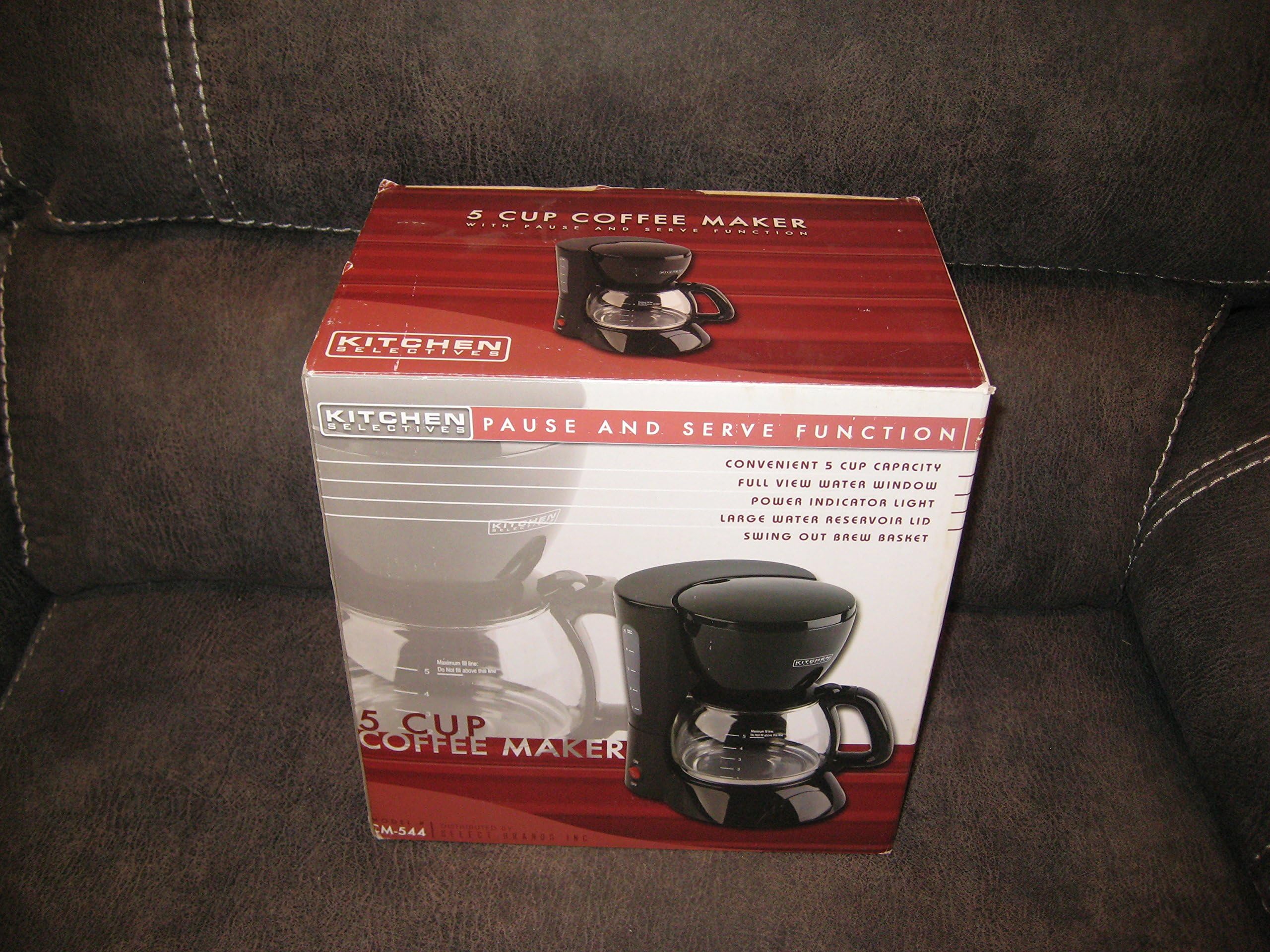 Kitchen Selectives CM544 5-Cup Drip Coffeemaker, Black
