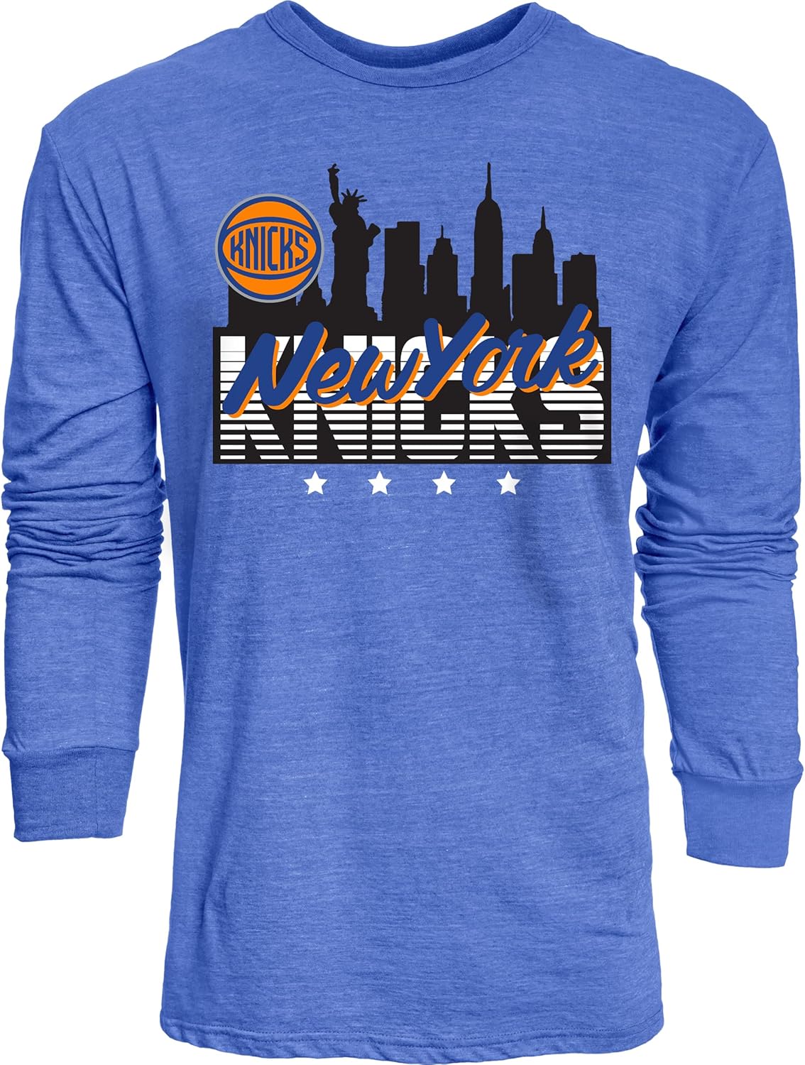 Blue 84 NBA Unisex-Adult NBA Officially Licensed Tri-Blend Long Sleeve T-Shirt Flyline