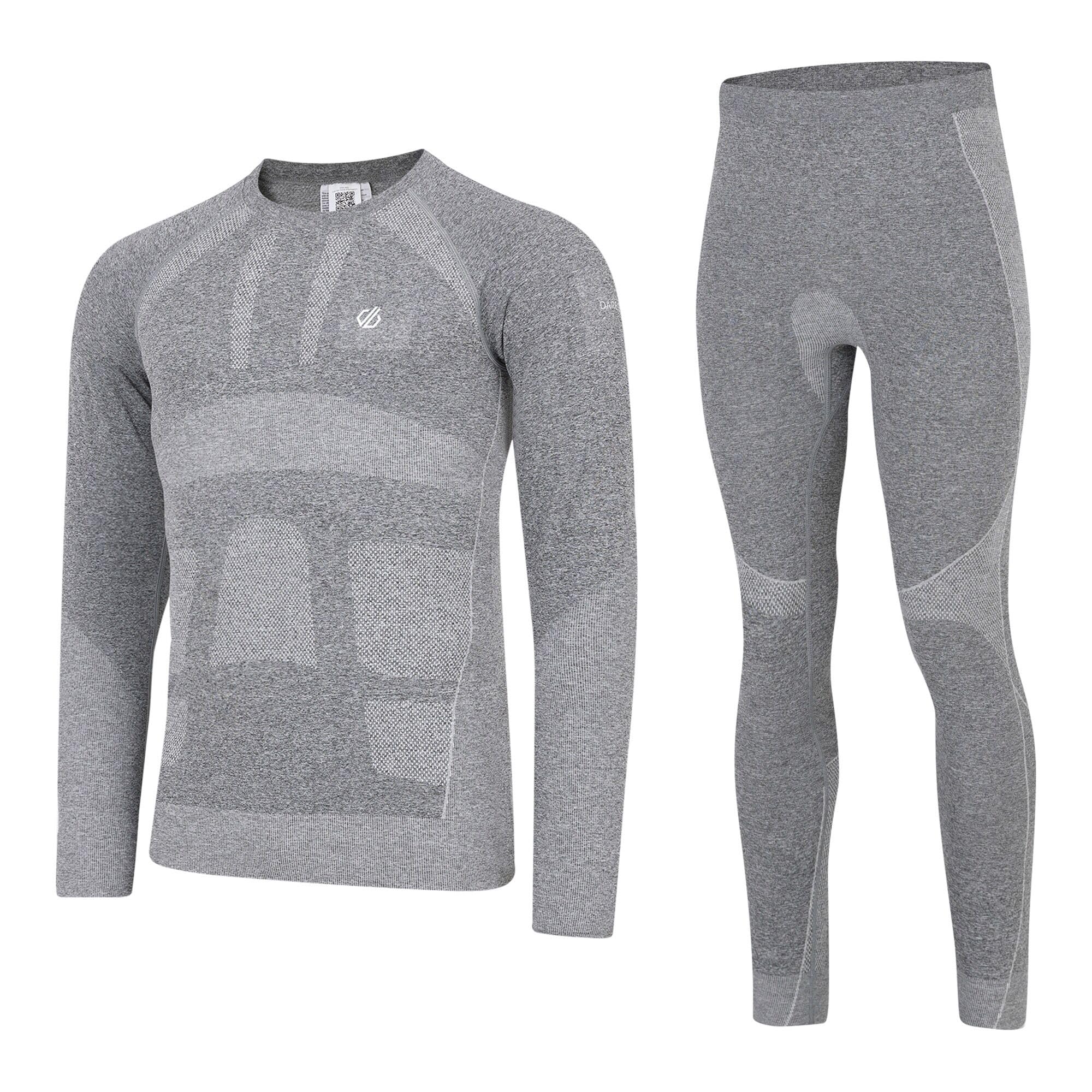Dare2b Men's Charcoal Grey Marl Dare 2B In The Zone Ii Baselayer Set With Advanced Q-Wic+ Technology, Perfect For Wintersports & Outdoors