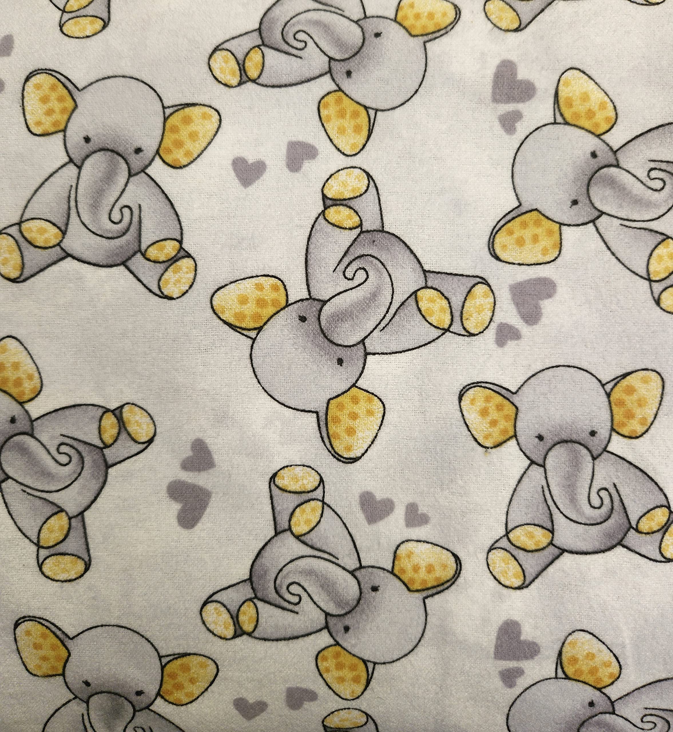 Sleepytime Elephants Flannel Fabric by The Yard