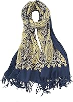 Vista 20 de Urban CoCo Chal Bordado con Borlas de Tamaño Grande para Mujer, Bufanda de Mujer