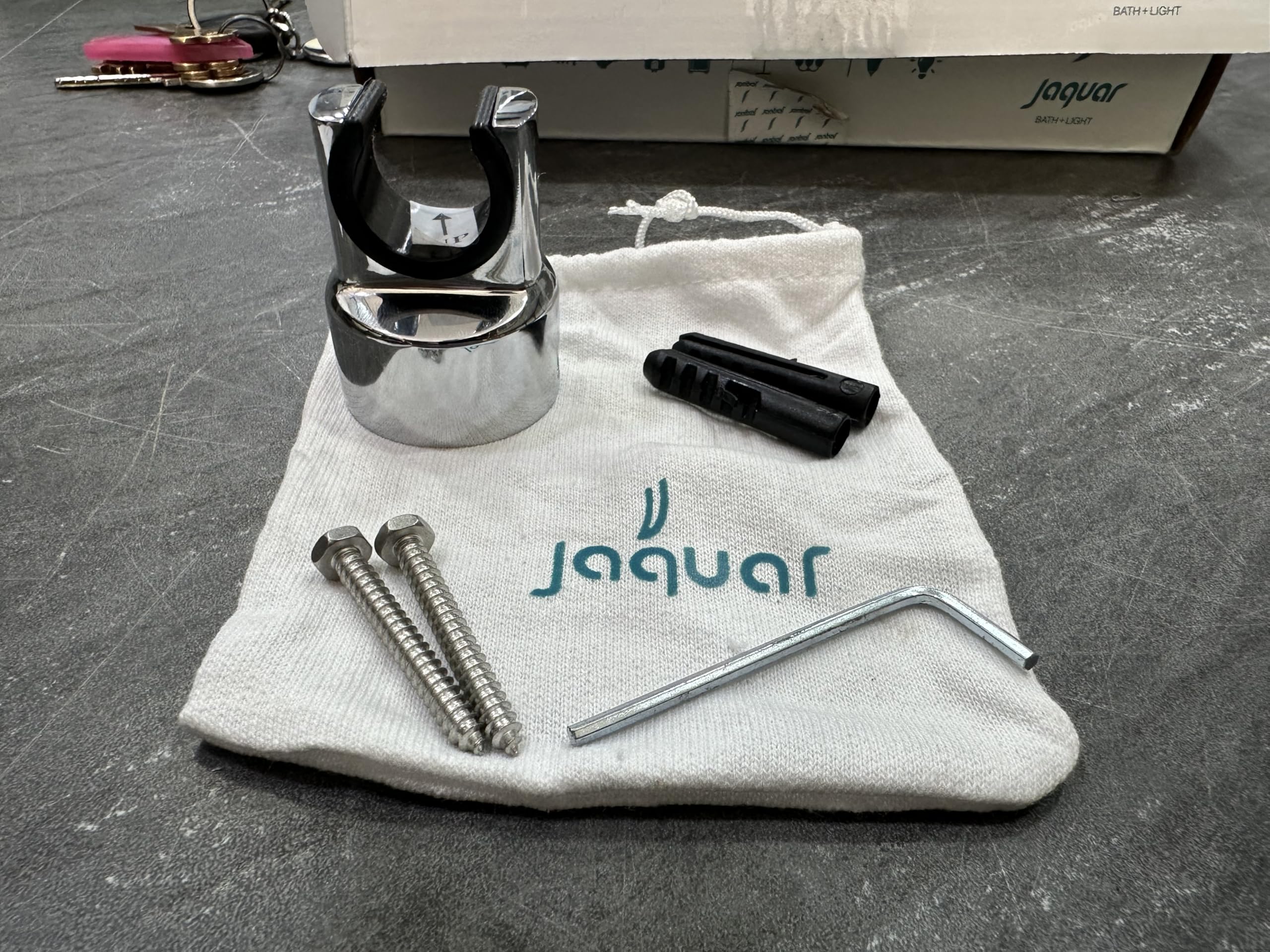 Jaquar Premium Brass Wall Bracket for Hand Shower, Jetspray, Chrome 2