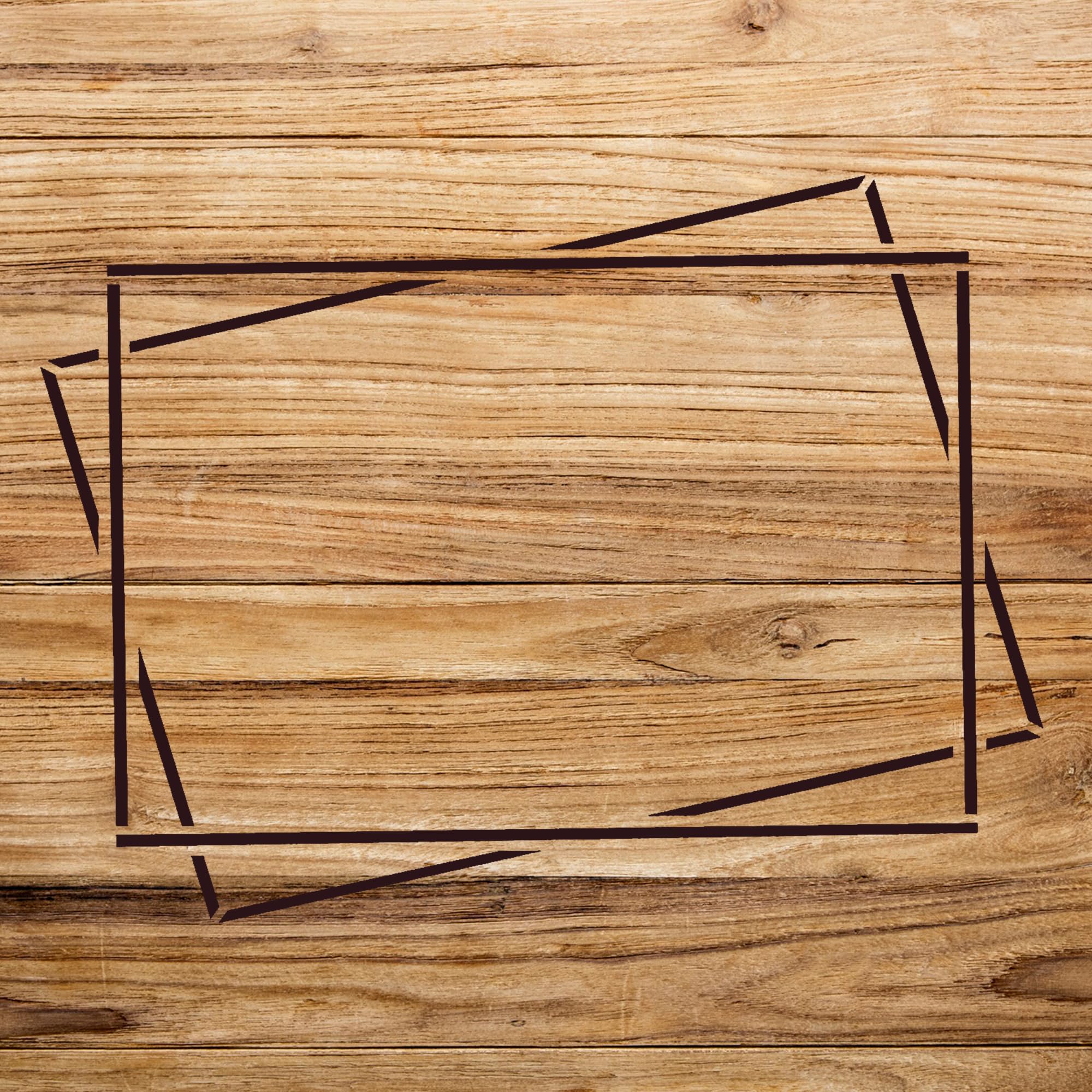 Geometric Tall Rectangular Frame Stencil for Walls and Crafts, Reusable Mylar Template, Ideal for Home Decor and DIY Projects - Size A2 (23.4