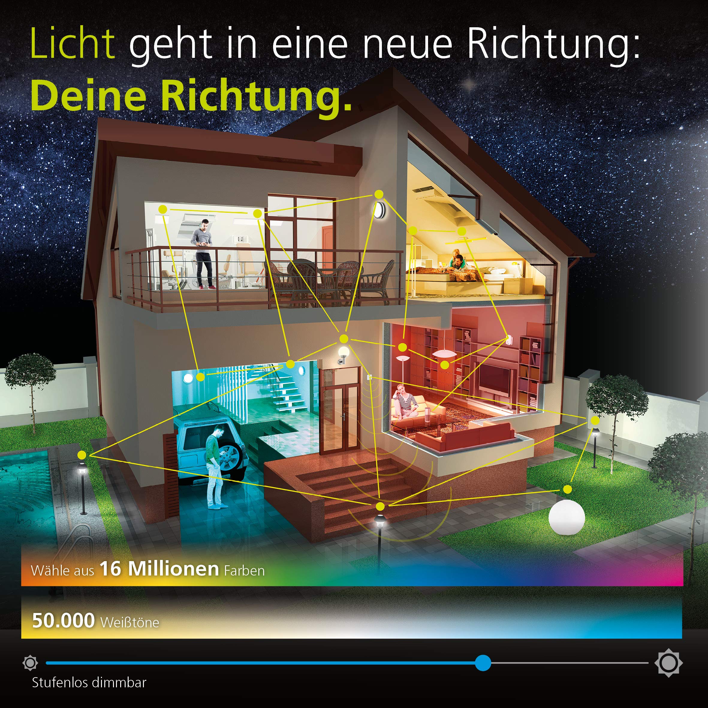 EGLO connect LED Wandlampe Tabiano-C 1 flammige | LED Spiegelleuchte aus Stahl und Kunststoff in Chrom, Weiß, Badezimmer Lampe mit Farbtemperaturwechsel (warm - kalt), RGB