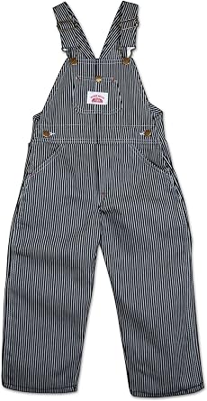 Round House Kids Striped Overalls Blue