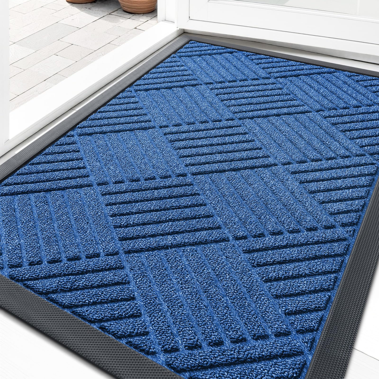 OLANLY Front Door Mat Outside Entrance 33x21, Waterproof Heavy-Duty Doormat