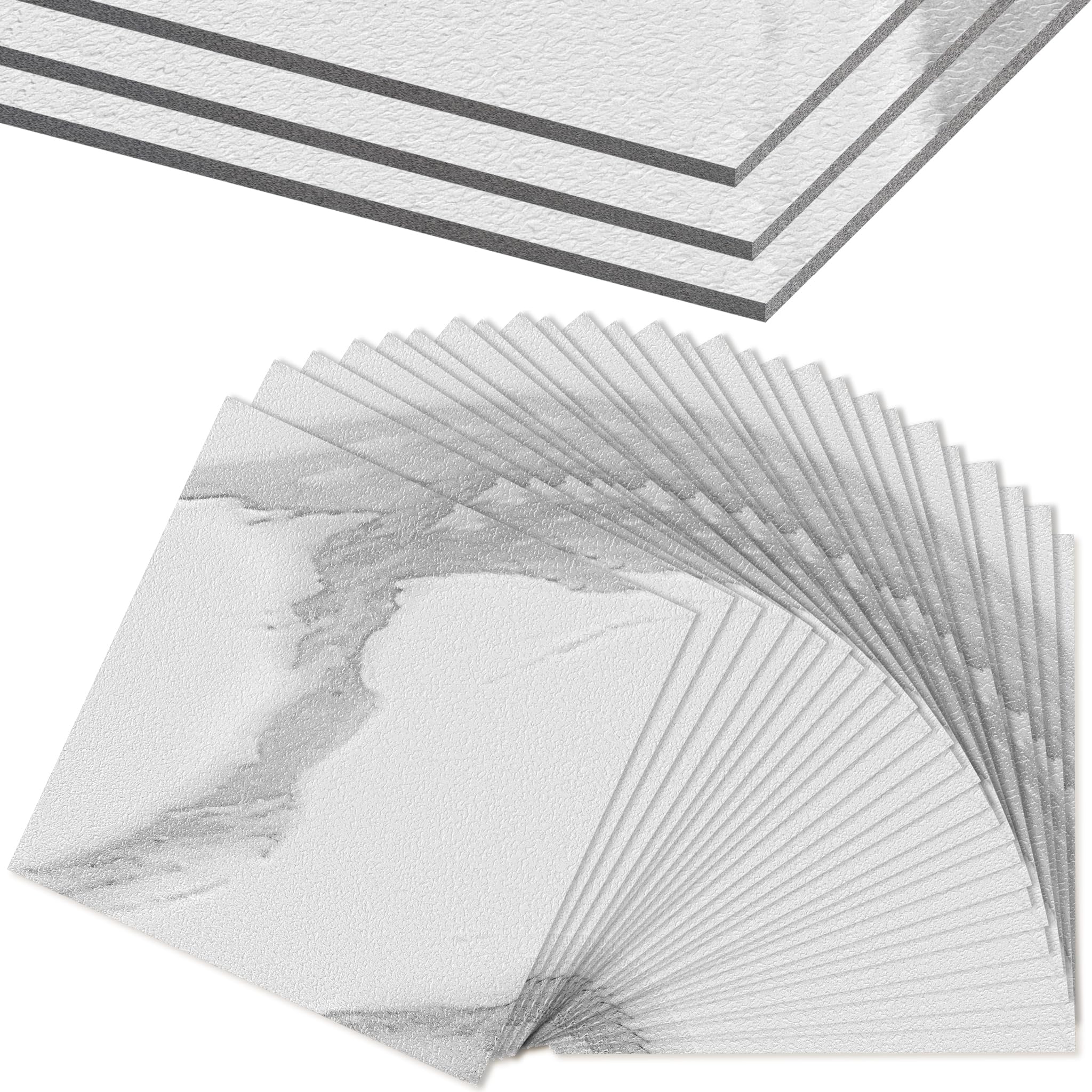 30 x 30 cm, rivestimento per pavimenti in vinile, laminato, antiscivolo, impermeabile, autoadesiva, 2,51 m², spessore 1,5 mm (27 pezzi, tipo C)