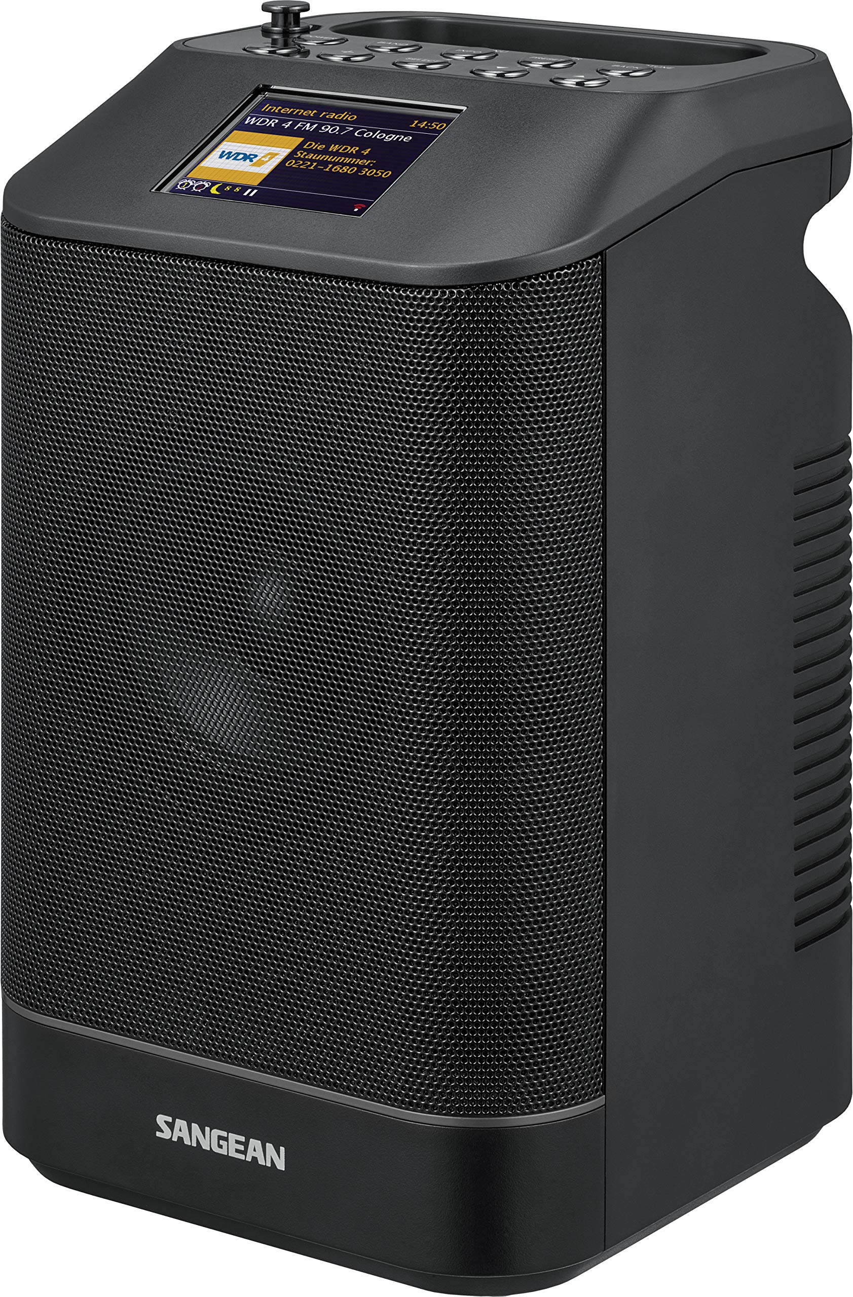 Sangean WFS58 DAB+ radio | UKW | głośnik WiFi i Bluetooth | przenośne radio internetowe z NFC | Wifi | czarne