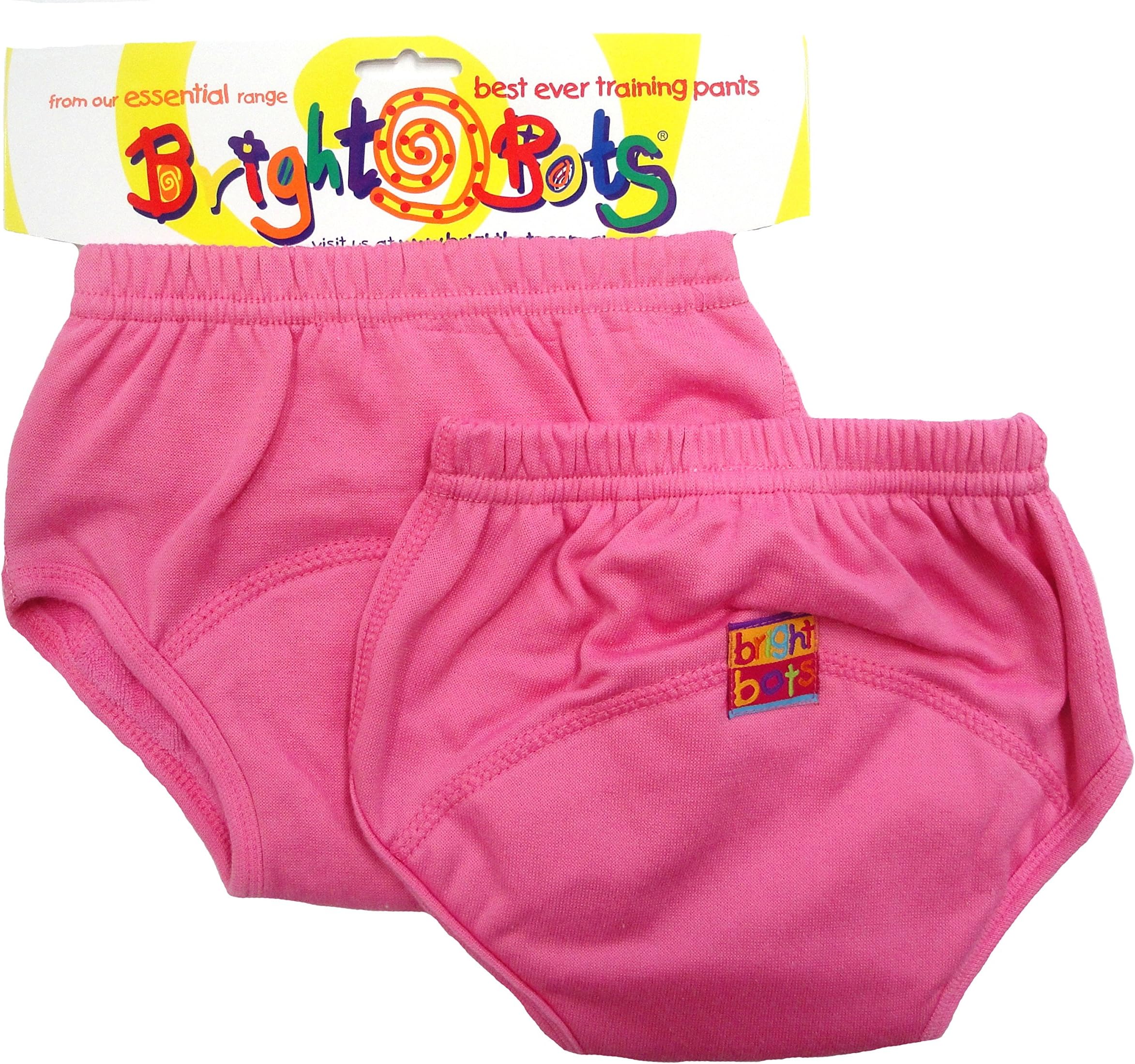 Bright Bots Potty Training Pants (Twin Pack, Pink, Large, 24-30 Months)