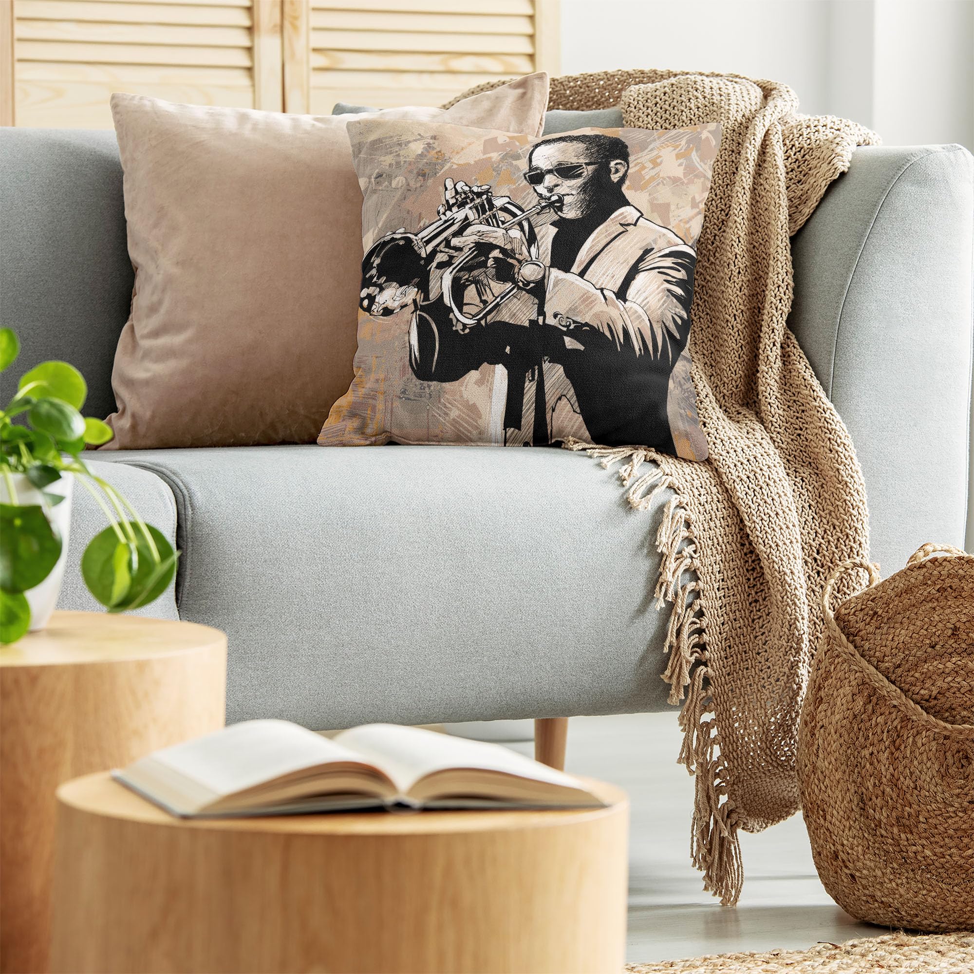 バーンストーマーズ　ボーズグラッドラグス　クッションカバー　ベージュ バーンストーマーズ ボーズグラッドラグス クッションカバー