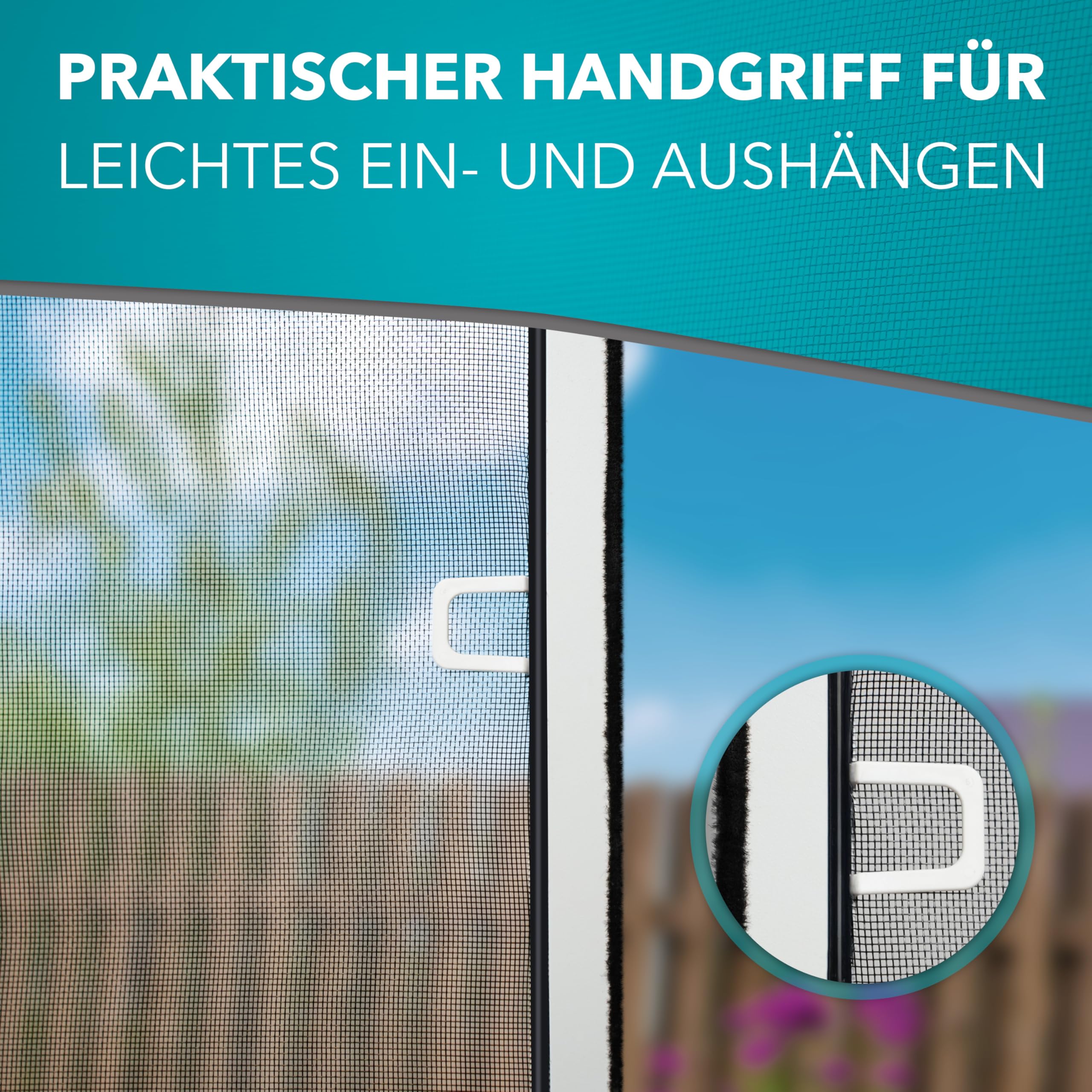 APANA Fliegengitter Fenster 130x240 cm weiß - Alurahmen & robustes Fiberglasgewebe – Insektenschutz ohne Bohren mit Bürstendichtung – montagefertig – Fliegennetz
