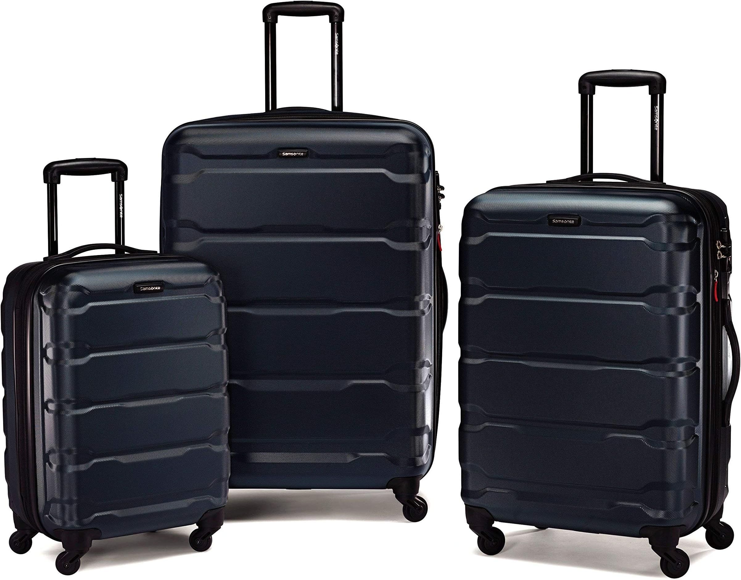 Omni PC Hardside Expandable Luggage with Spinner Wheels, Navy, 3-Piece Set (20/24/28)