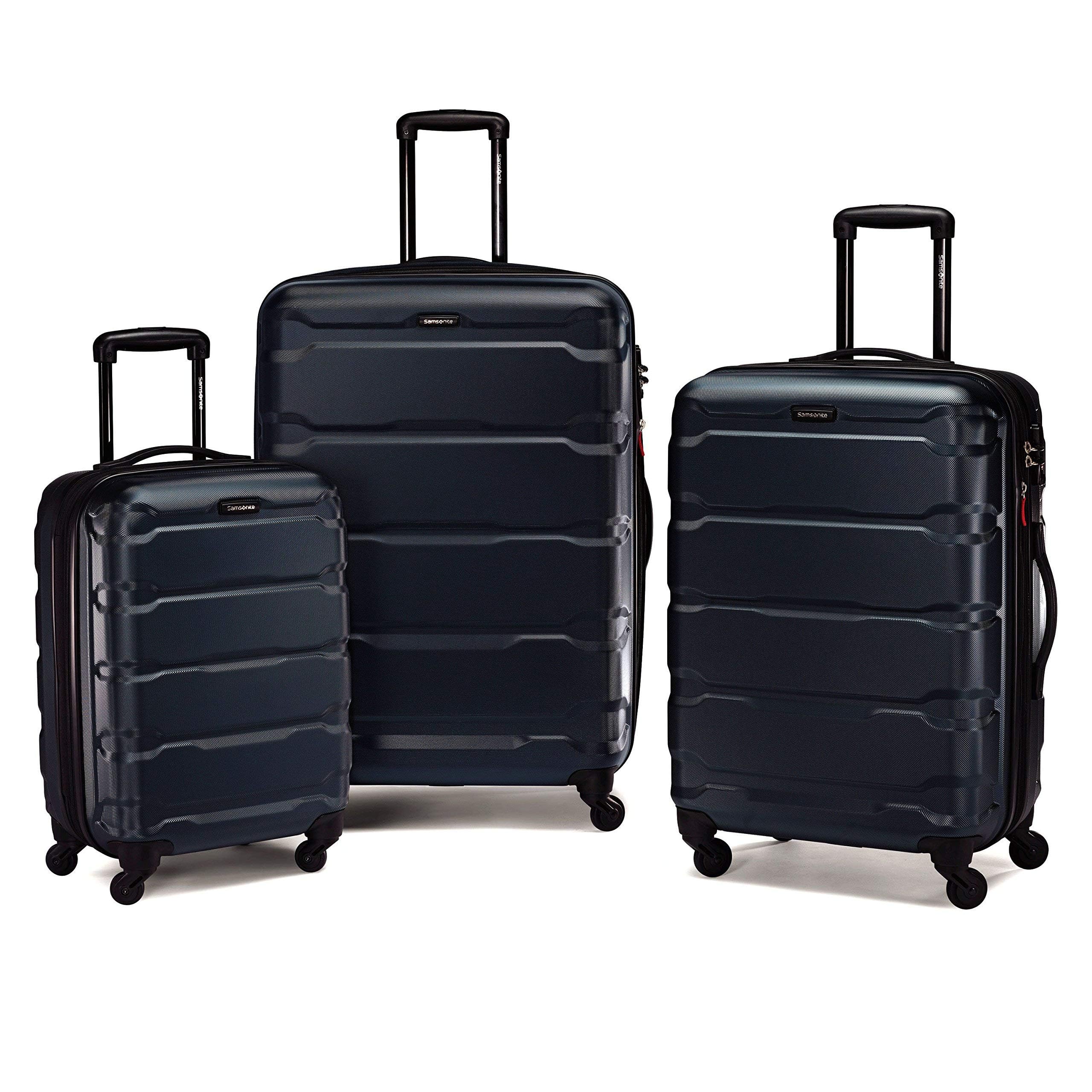 SamsoniteOmni PC Hardside Expandable Luggage with Spinner Wheels, Navy, 3-Piece Set (20/24/28)