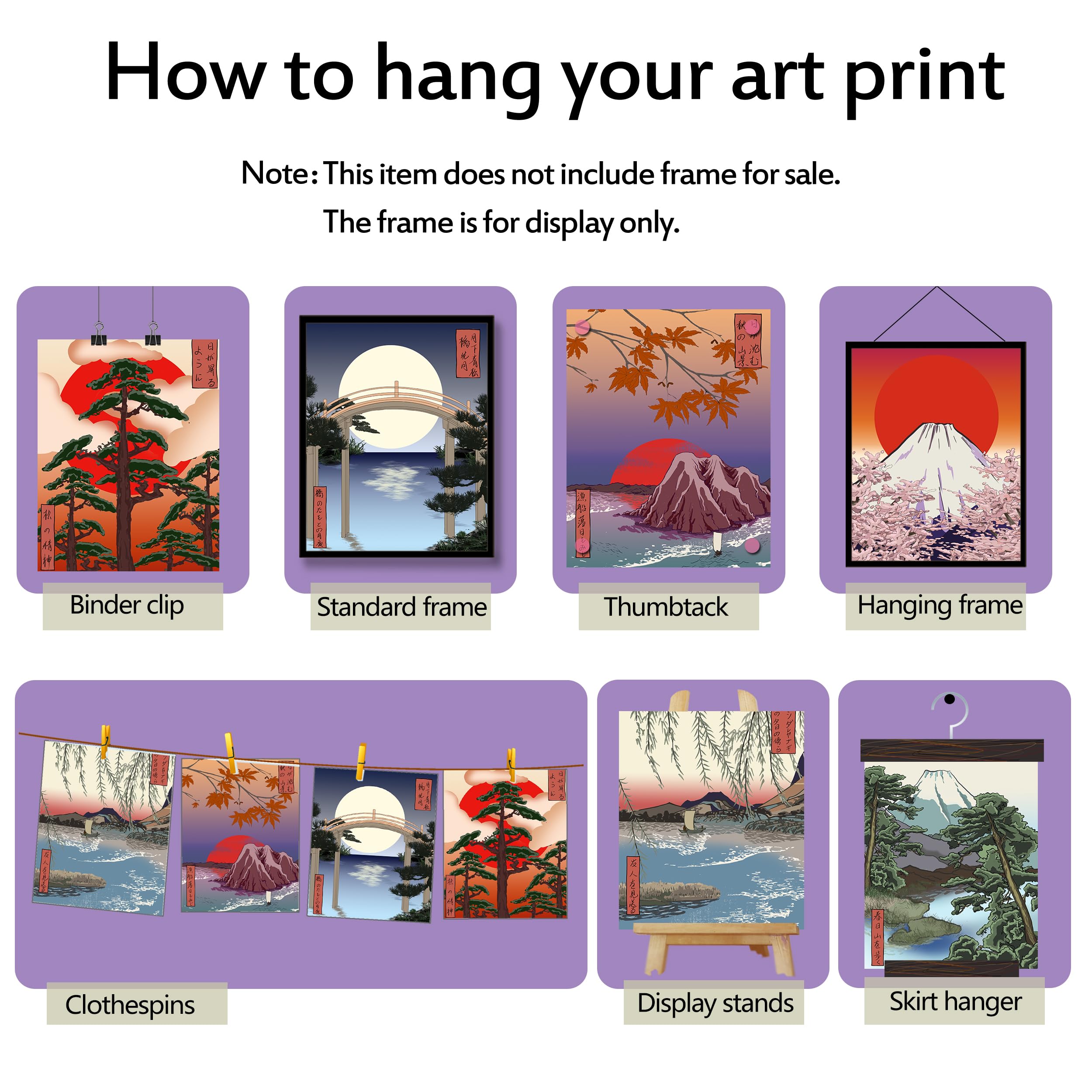 Amazon.com: Japanese Wall Art Prints Set of 6 Japan Landscape