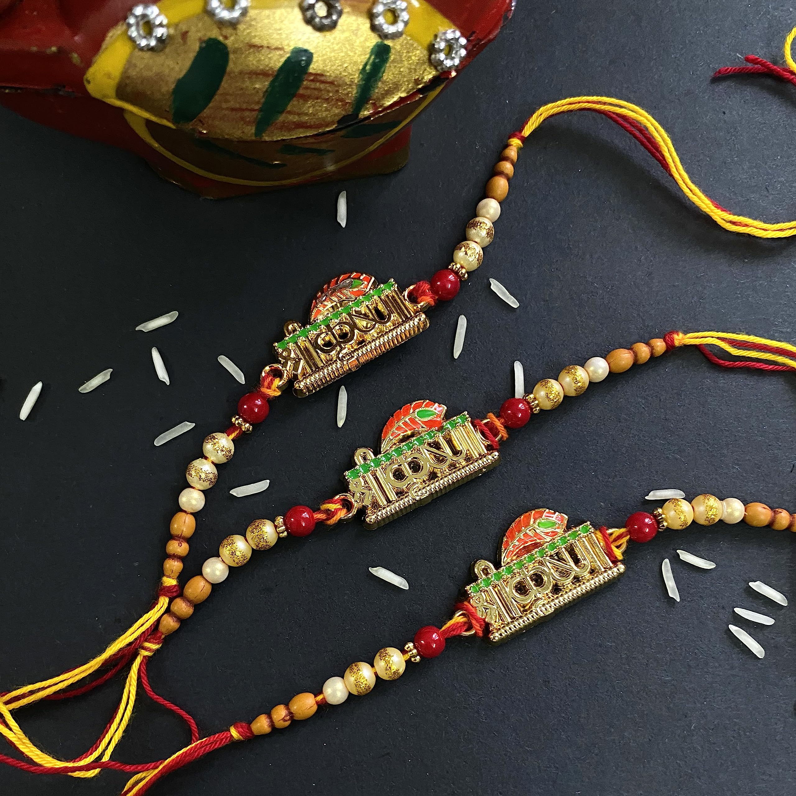 Xtore Rakhi for Raksha Bandhan with Shri Krishna Design | Rakhi for Gifting (Pack of 3, Multicolor) (B0C9DGTT1Y) Amazon Price History, Amazon Price Tracker
