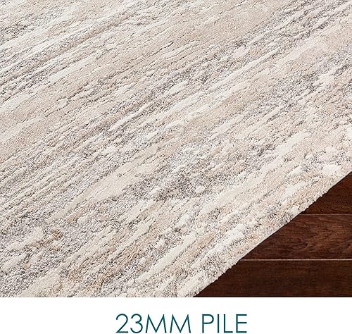 Miniatura 6 de Livabliss Lamarque - Alfombra moderna de pelo largo, 5 pies 3 pulgadas x 7 pies 3 pulgadas, grismarfil