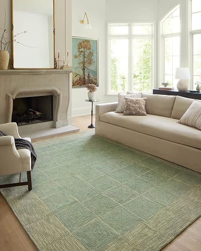 Loloi Chris Loves Julia Francis Green/Natural 3'-6' x 5'-6' Accent Rug