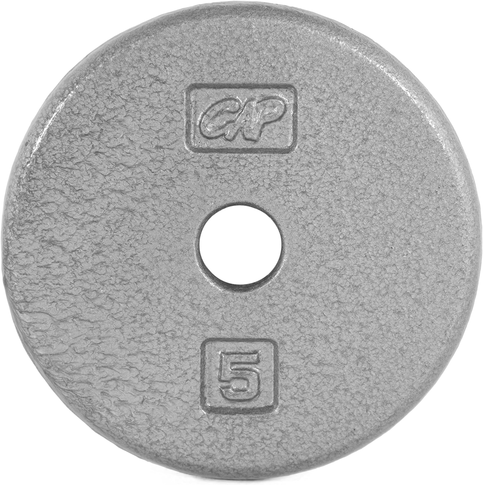 CAP Barbell Standard 1-Inch Cast Iron Weight Plates - Singles & Sets | 1.25-50 lbs | Multiple Options