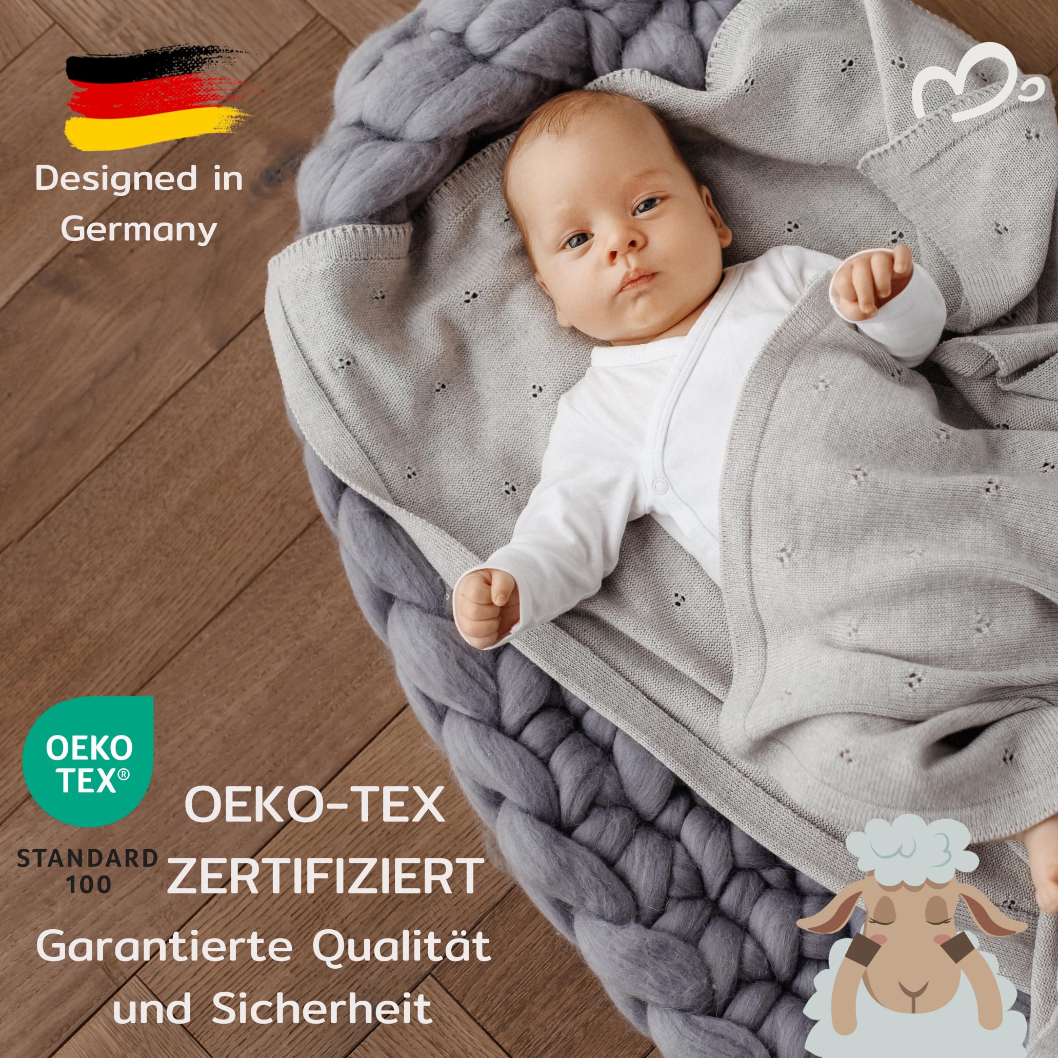 Hvid Dekens - Luxe Babydekens van Merinowol – Nichi Baby Store