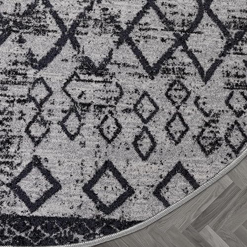 Miniatura 61 de Antep Rugs - Alfombras antideslizantes de 3 x 5 pies (antideslizante) con parte trasera de goma, de estilo antiguo, bohemio, marroquí y con pelo