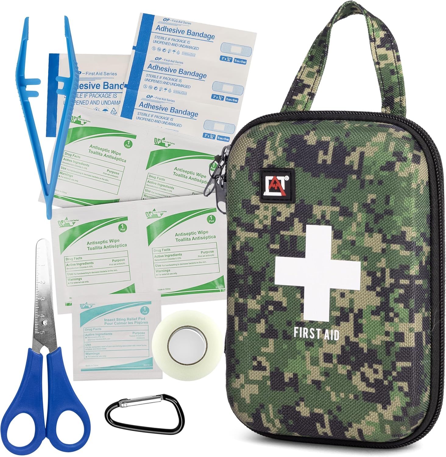 Compact 53-Piece First Aid Kit for Home, Travel, Sports & Camping