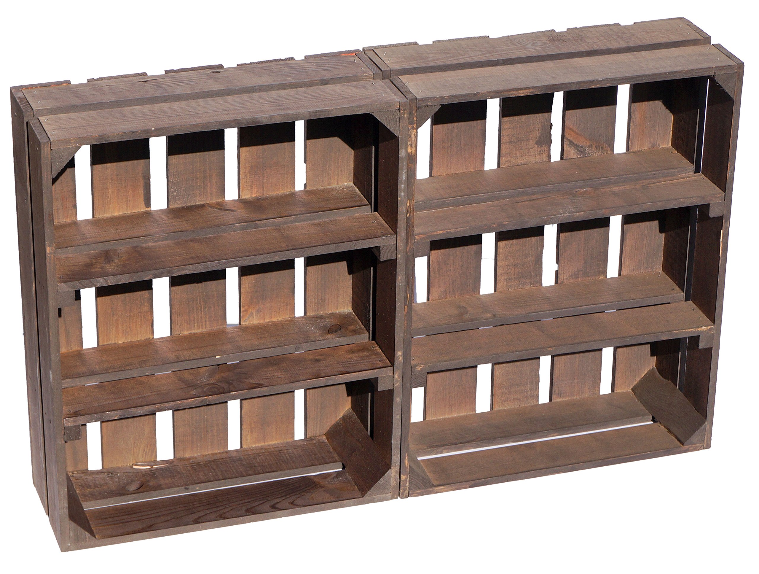 2er Set Holzkisten „Altes Land“ – Regalkisten 50x40x15 Cm, Massiv Kiefer, Vintage Look, Vielseitig Nutzbar