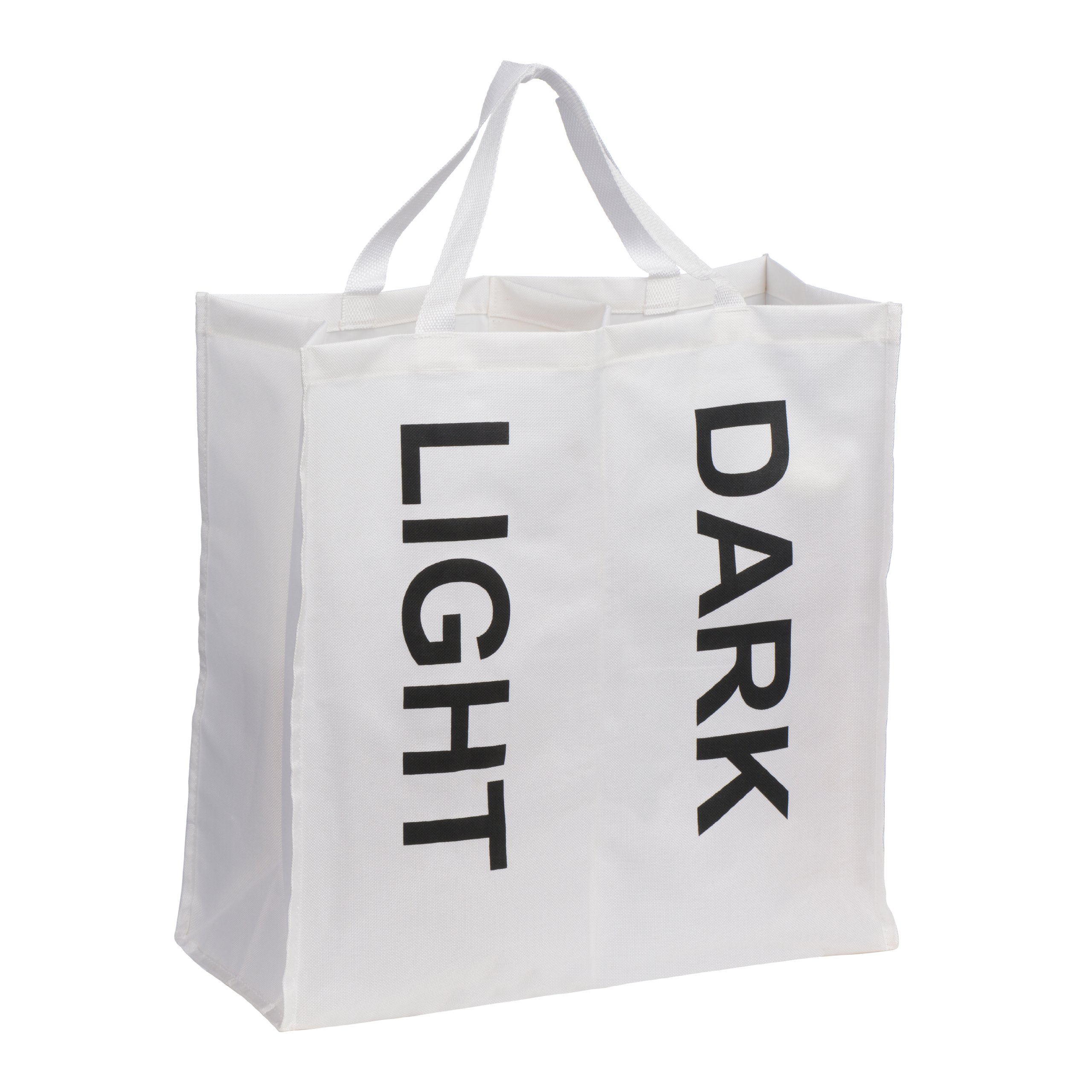 Premier White Housewares Two Section Laundry Bag