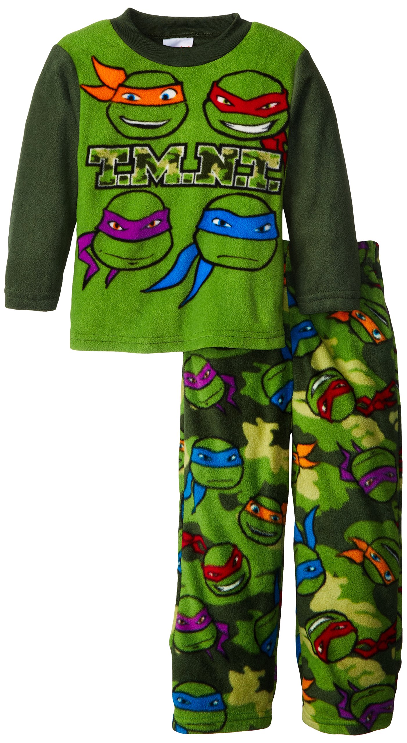 Teenage Mutant Ninja Turtles Little Boys' Camo Cozy Fleece Pajama Set
