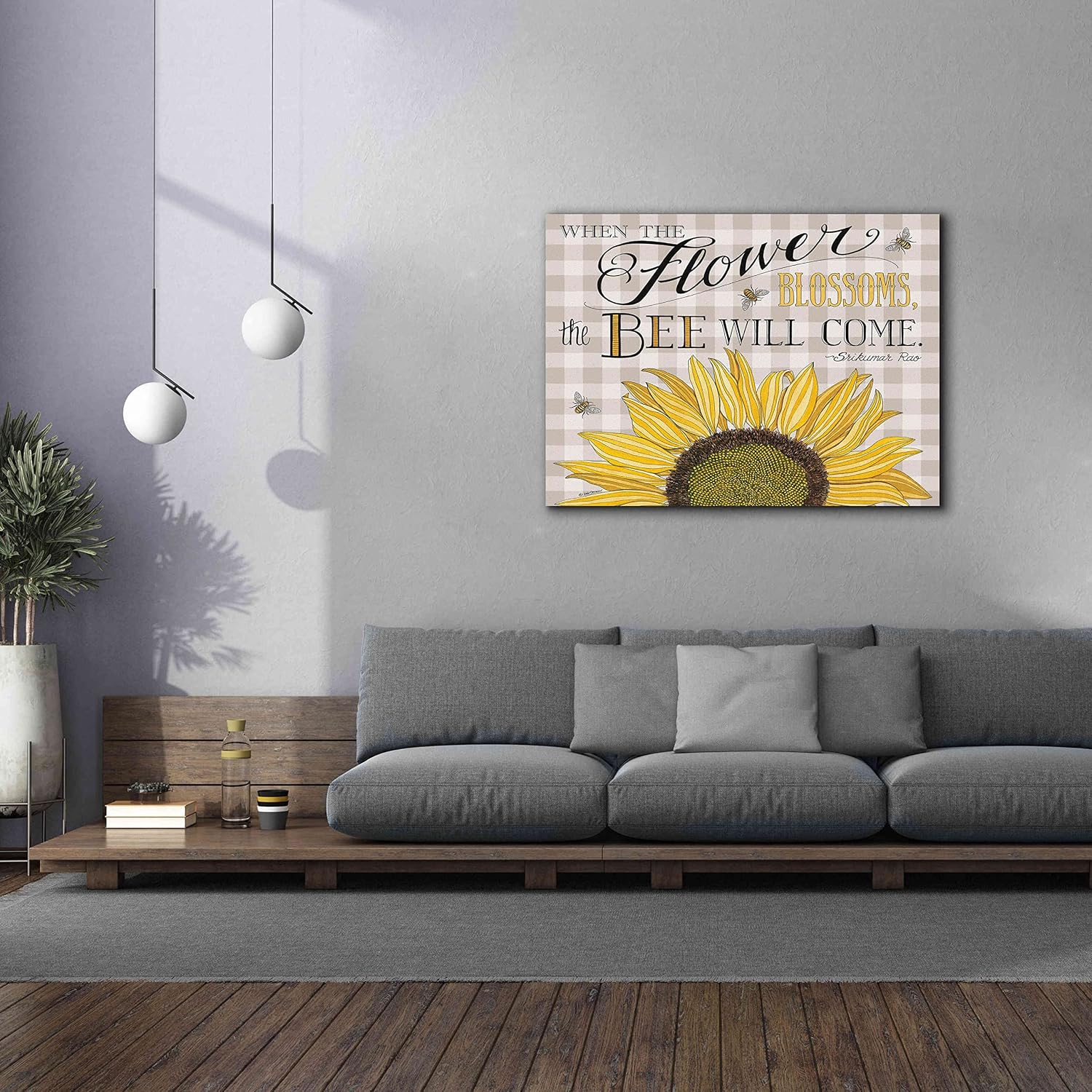 Epic Graffiti 'When the Flower Blossoms' by Deb Strain, Giclee Canvas Wall Art, 54"x40"
