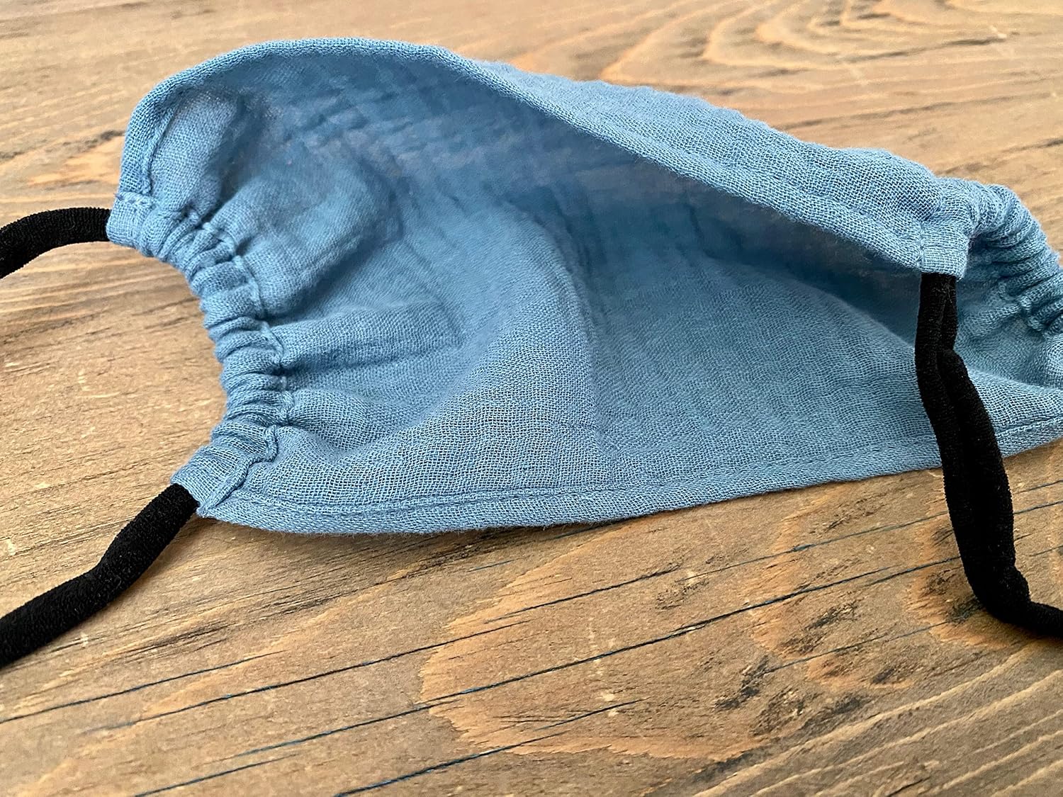 Adult Face Mask, Breathable, Single Layer, Cotton, Lightweight, Adjustable, Reversible, School Mask, Travel Mask (Coastal Blue)