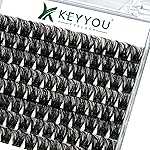 Lash Clusters 96pcs Individual Lashes Y01 D Curl 16mm Cluster Lashes KEYYOU Volume Wispy Lash Extension Soft&Comfortable Easy DIY at Home(Y01,D-16mm)